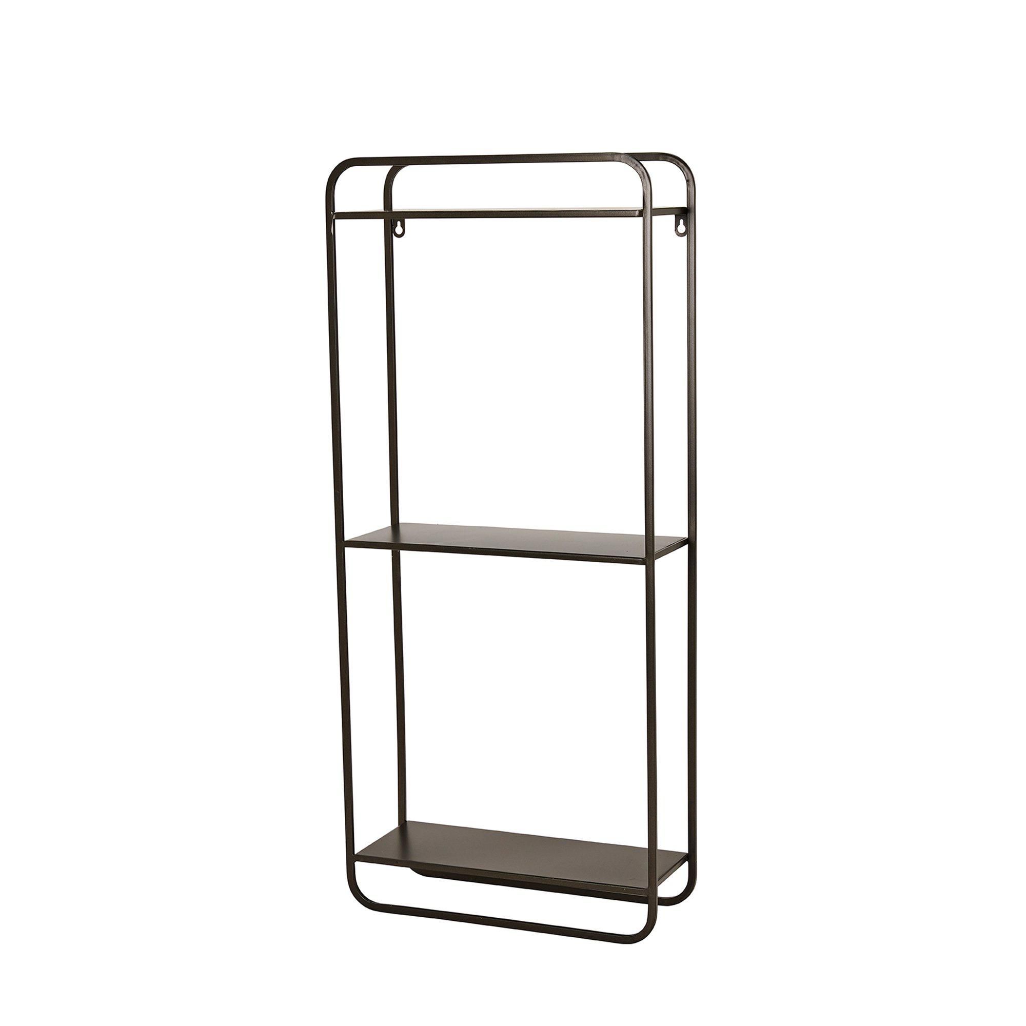 SUNNY Wall Shelf Black - Black - 40x15x90cm