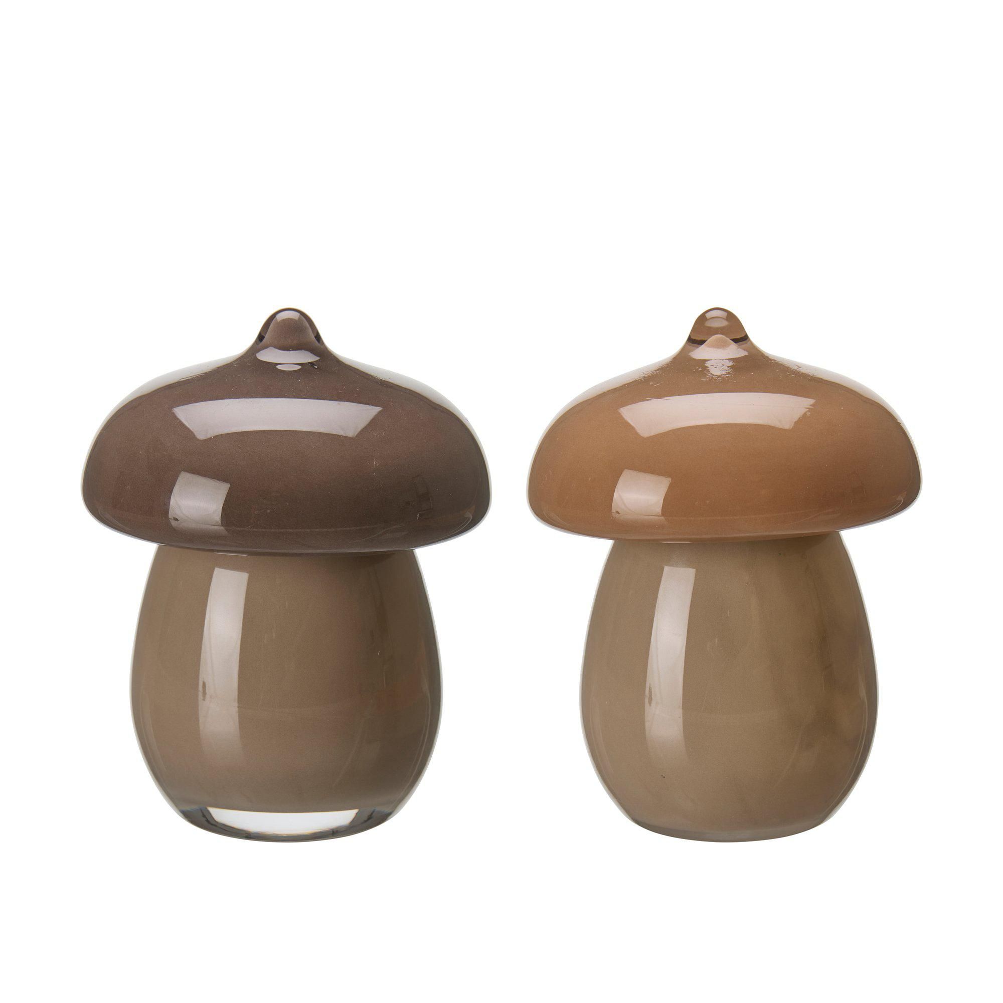 MUSHROOM Decor Mix Beige/Amber - Beige/Amber - 14x11cm