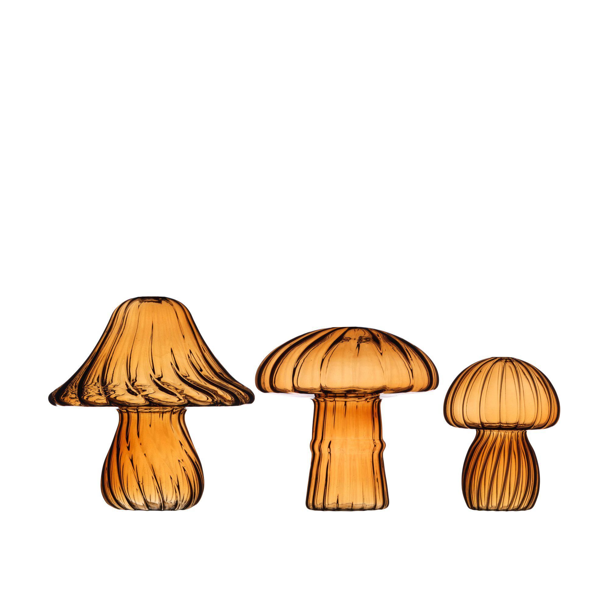 MUSHROOM S/3 Amber - Amber - 15x15, 13x13, 9x10cm