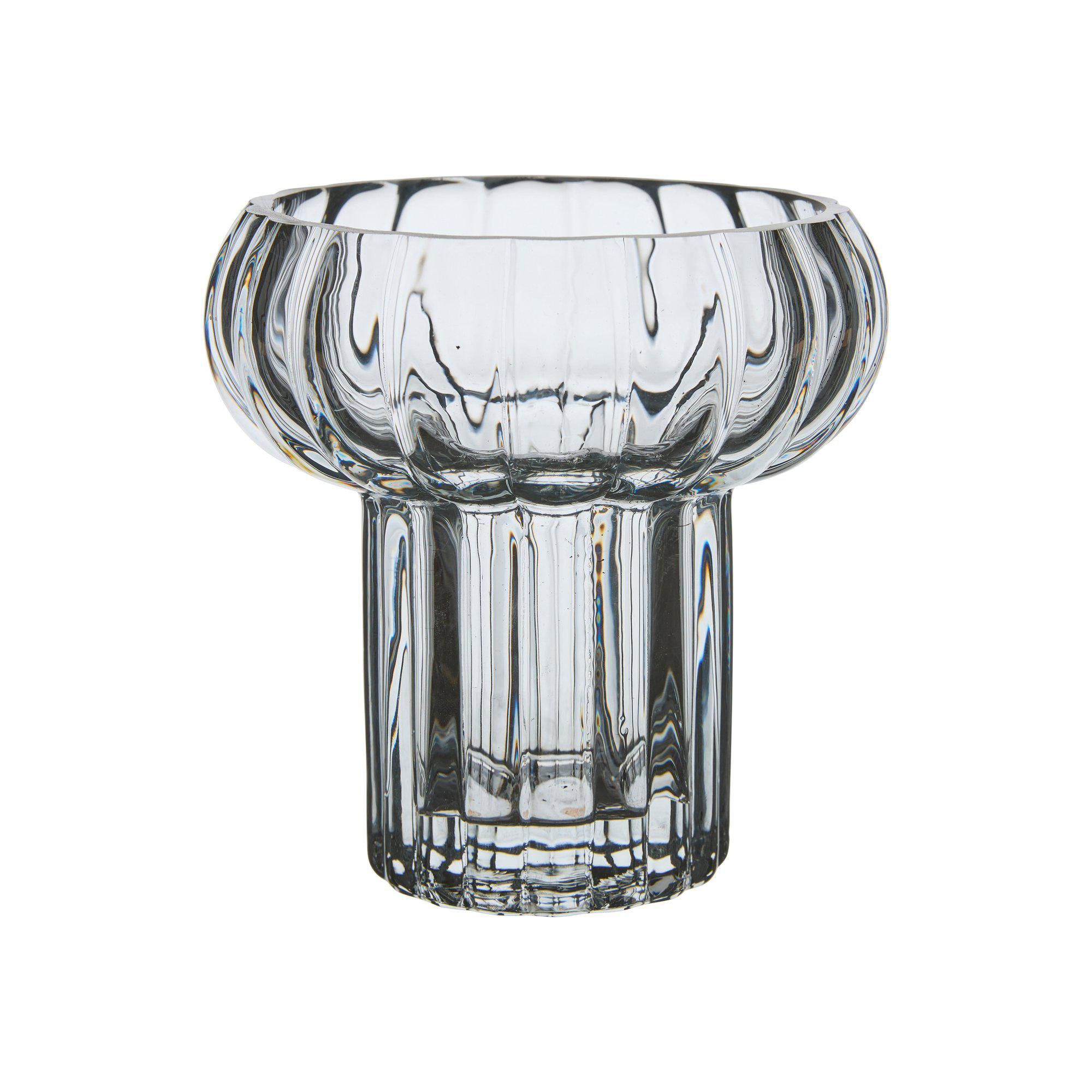 FIONA Bulb Vase Clear - Clear - 13x13cm