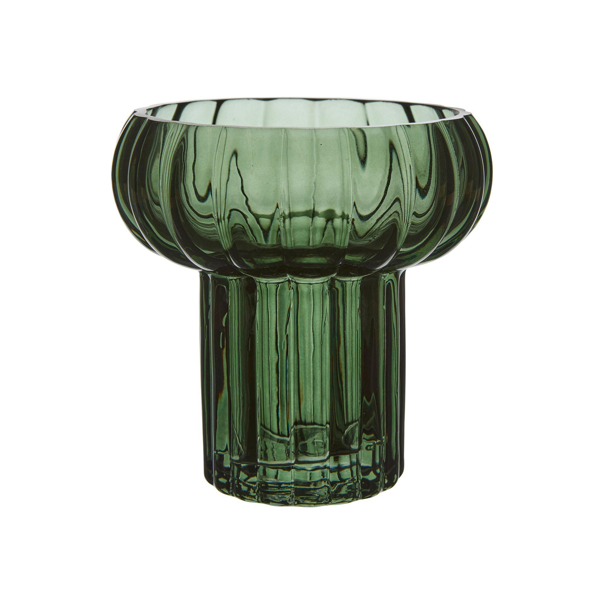 FIONA Bulb Vase Green - Green - 13x13cm