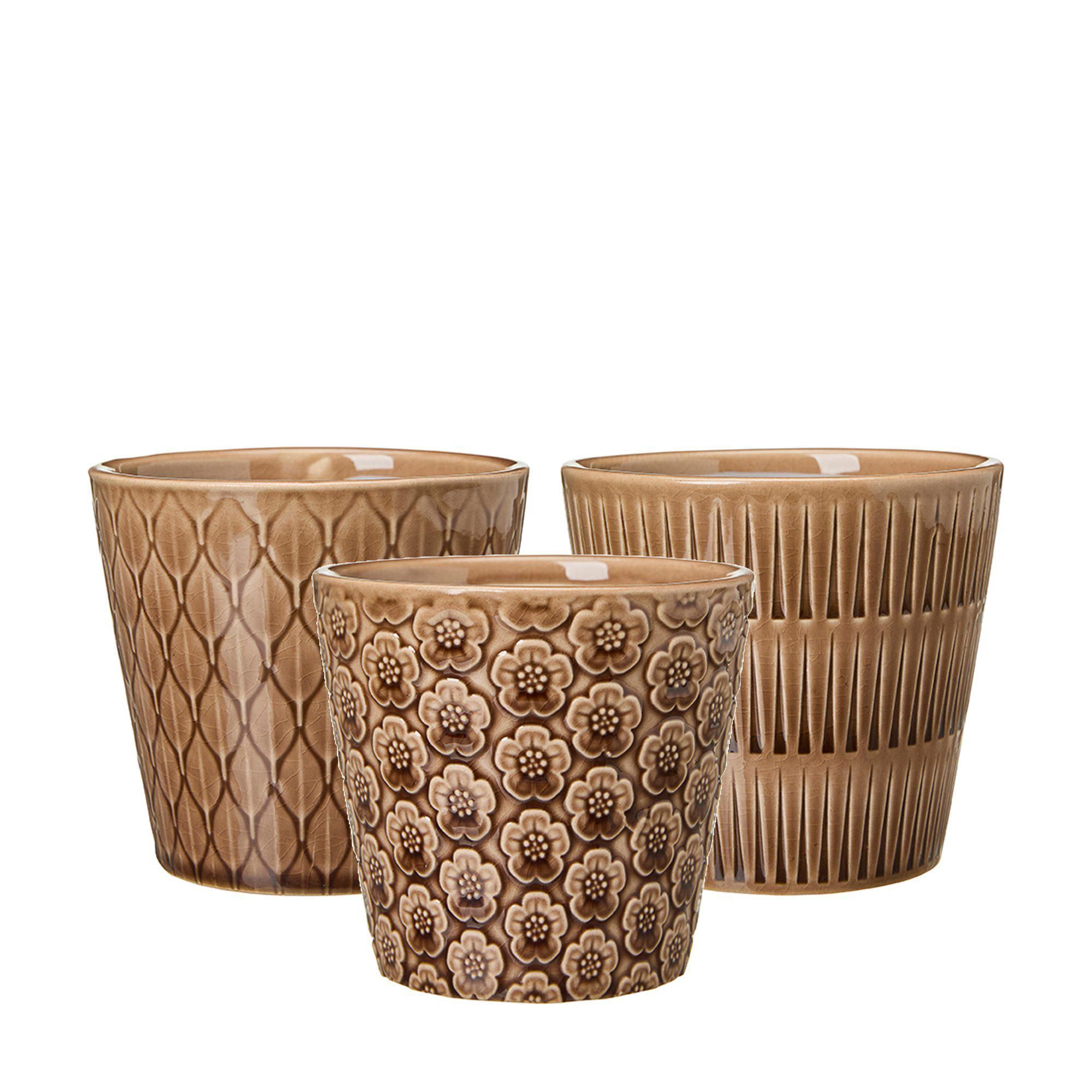 MAJKEN Pot Midi Mix Brown - Brown - 10x9cm