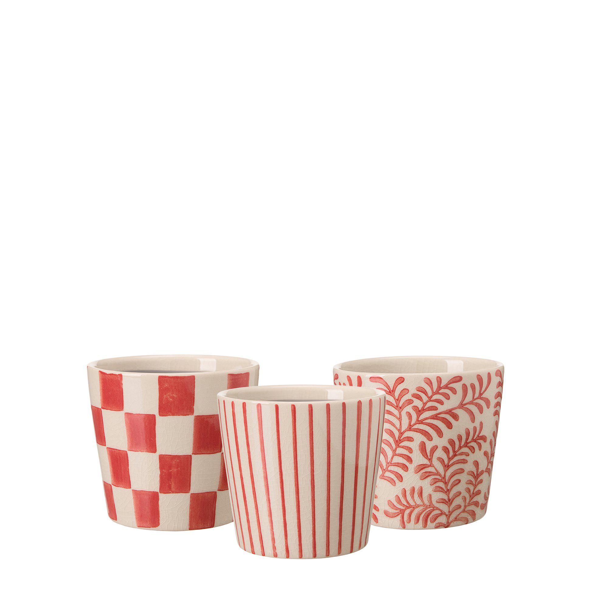 ELSA Pot Midi Mix White/Red - White/Red - 10x9cm