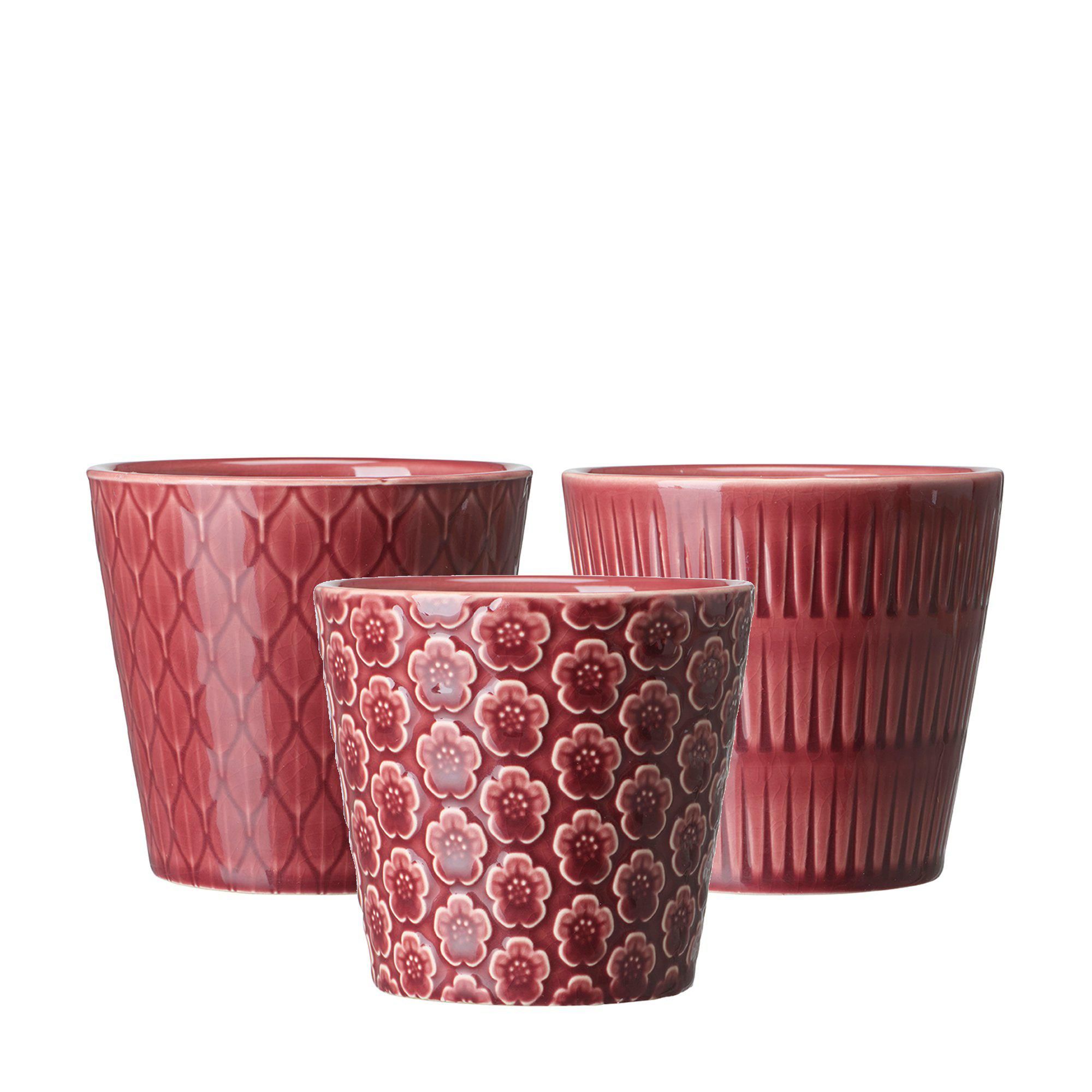 MAJKEN Pot Midi Mix Dark Red - Dark red - 10x9cm