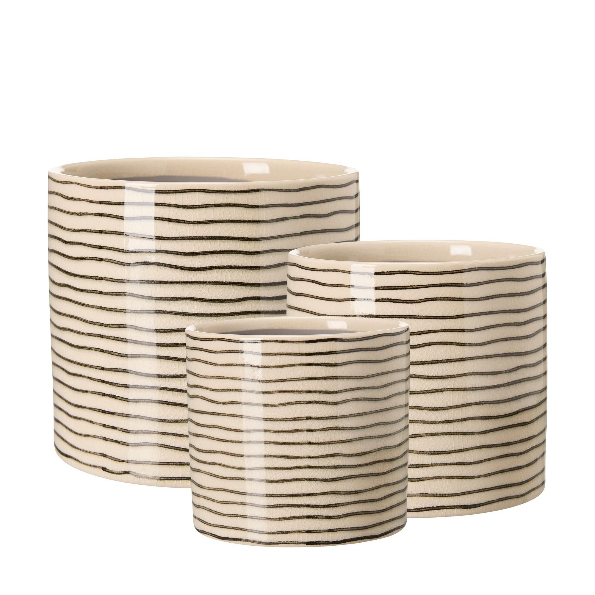 PIA Kruka 3/S Vit/Svart - Vit/Svart - 16x15, 14x12, 12x10