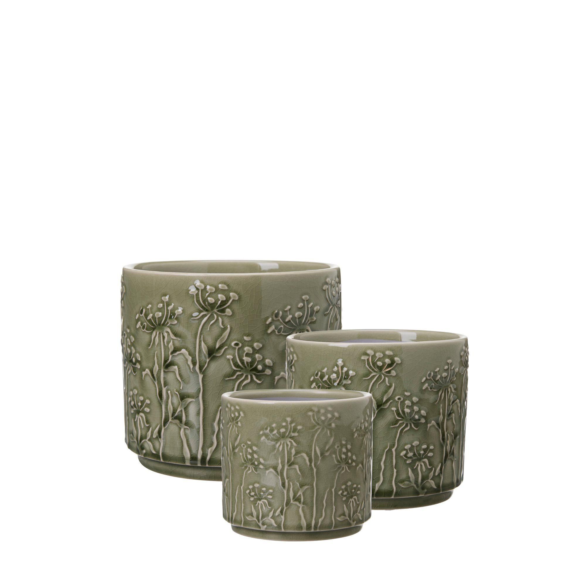 GUNNEL Pot S/3 Green - Green - 16x15, 14x12, 12x10