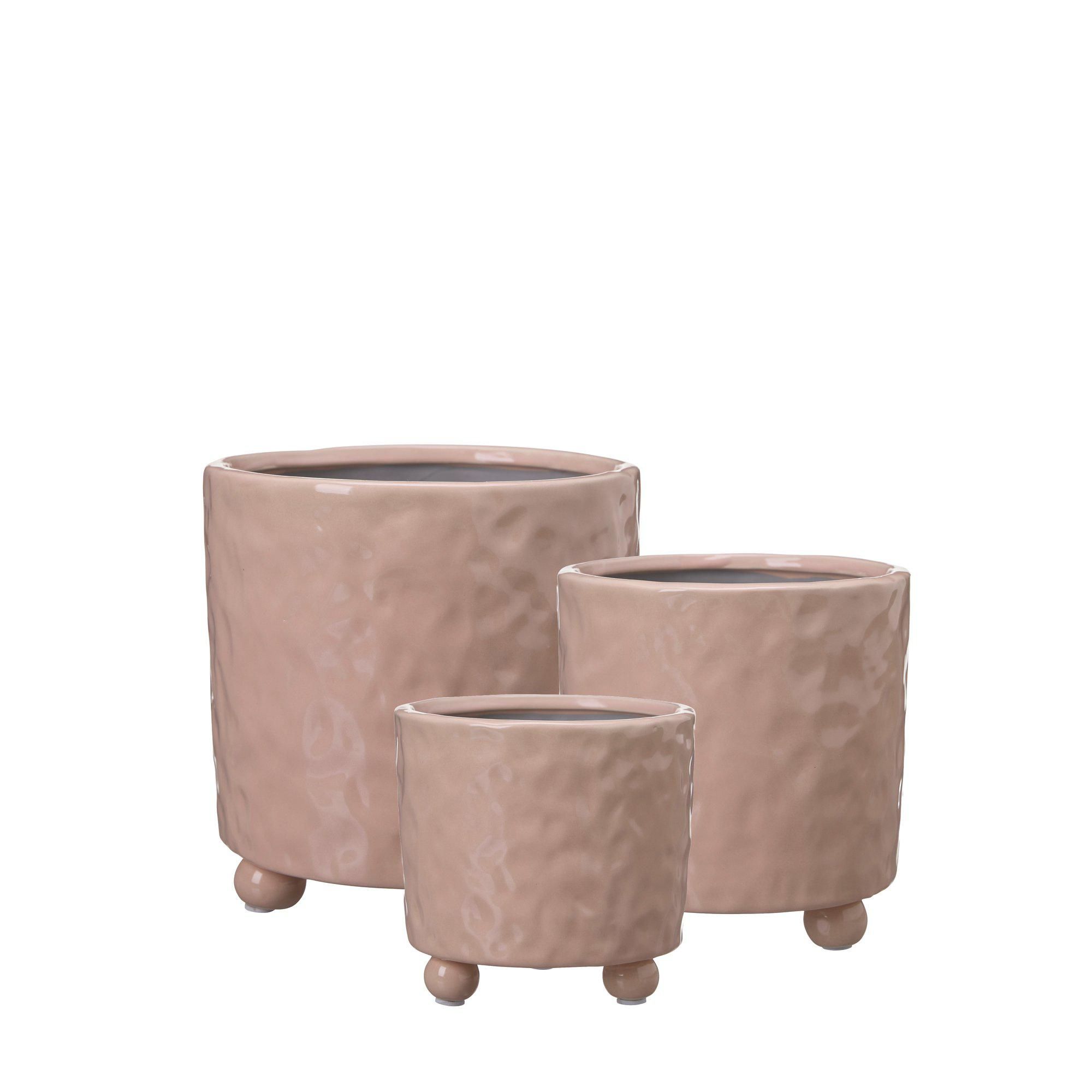 MARGOT Pot S/3 Pink - Pink - 18x18 14x15 12x12cm