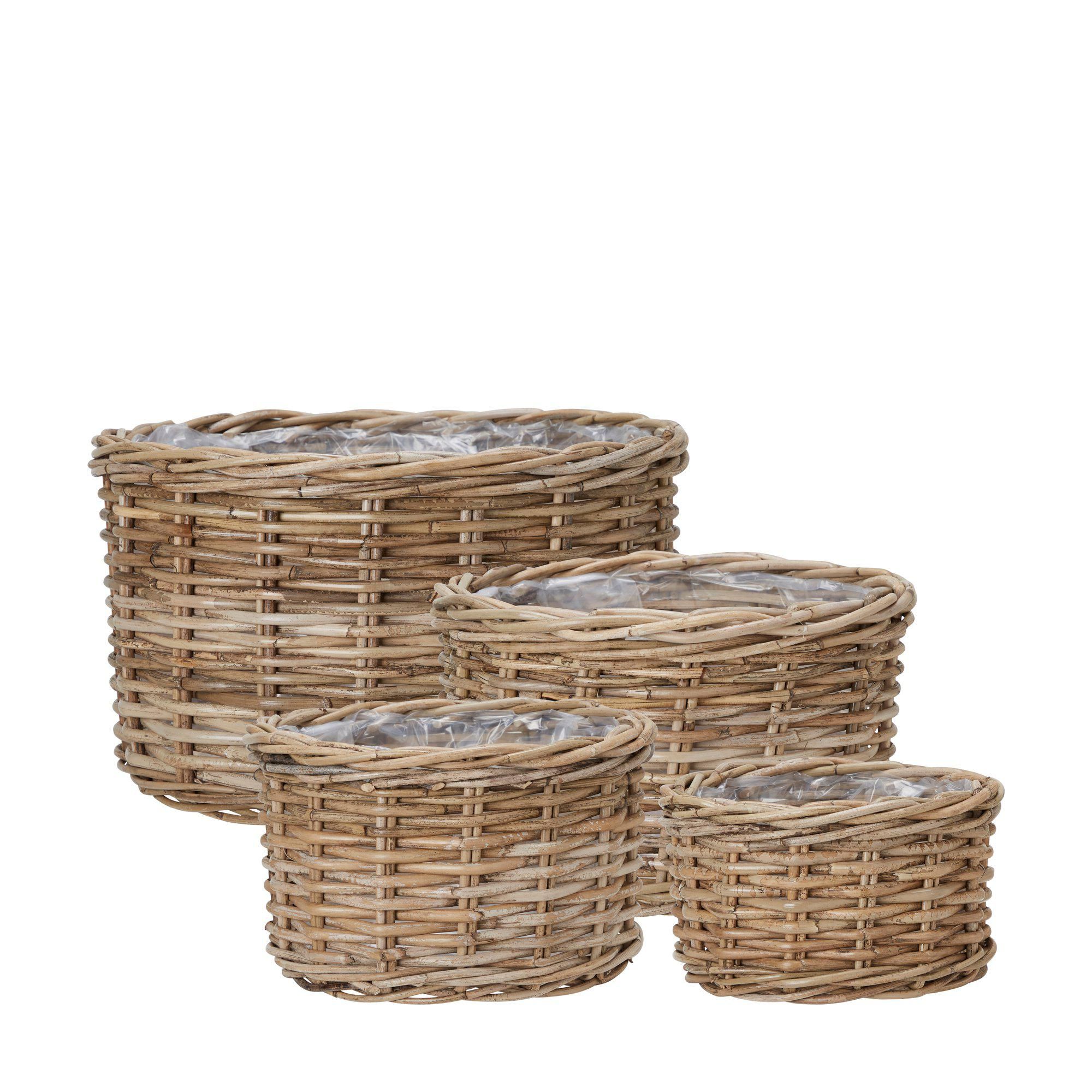 MINOU Planter S/4 Natural - Natural - 43x25, 35x22, 30x18,