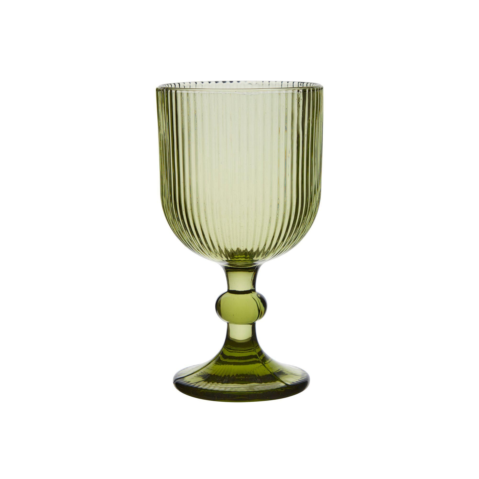 EVIE Glass on foot Green - Green - 9x17cm