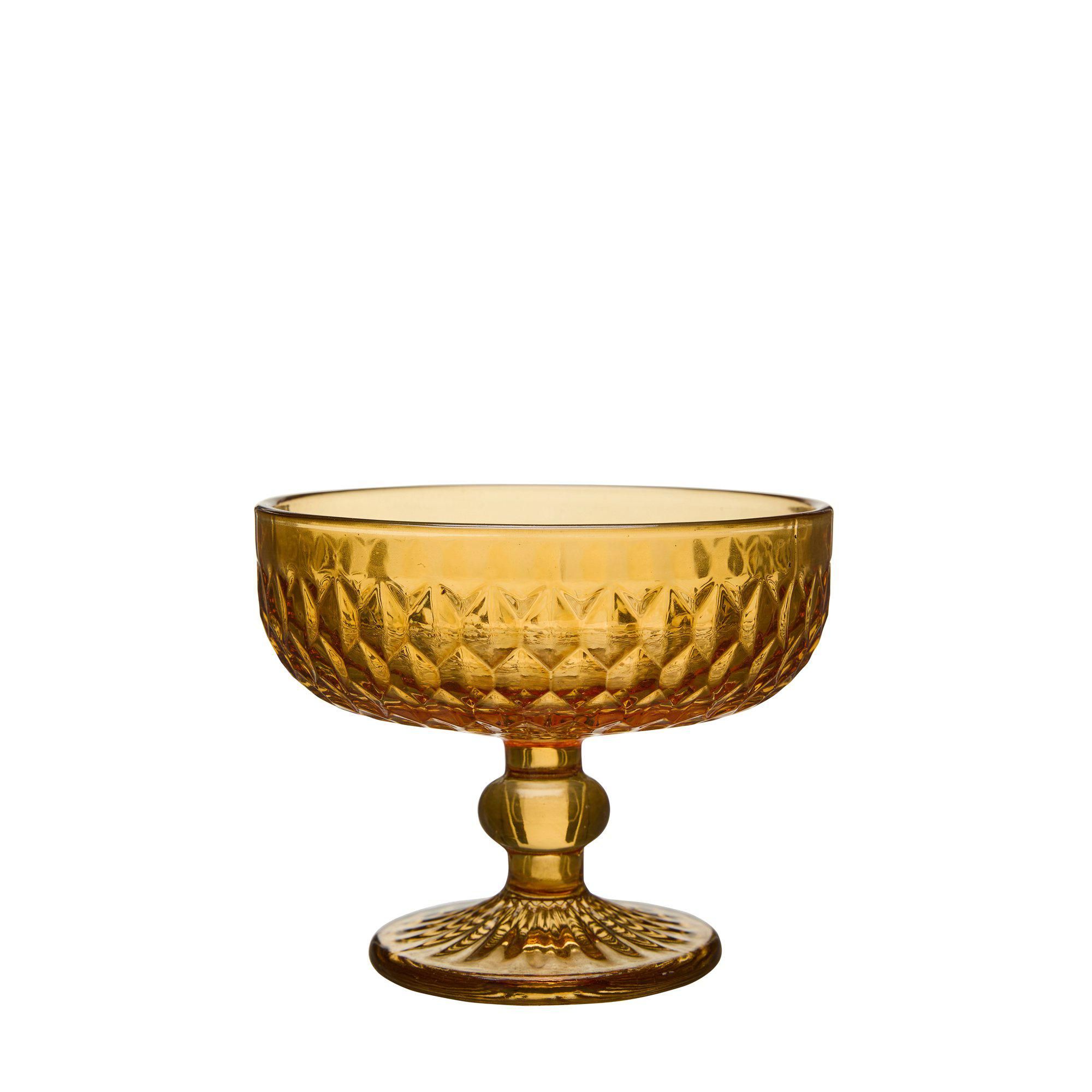 ELLY Coupe glass Amber - Amber - 12x10cm