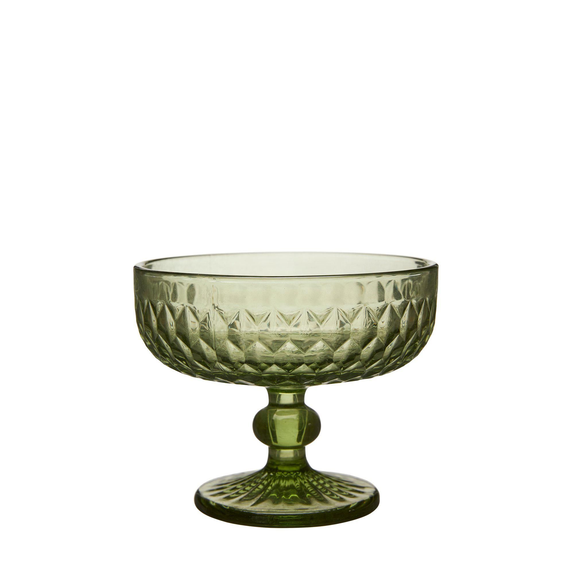 ELLY Coupe glass Green - Green - 12x10cm