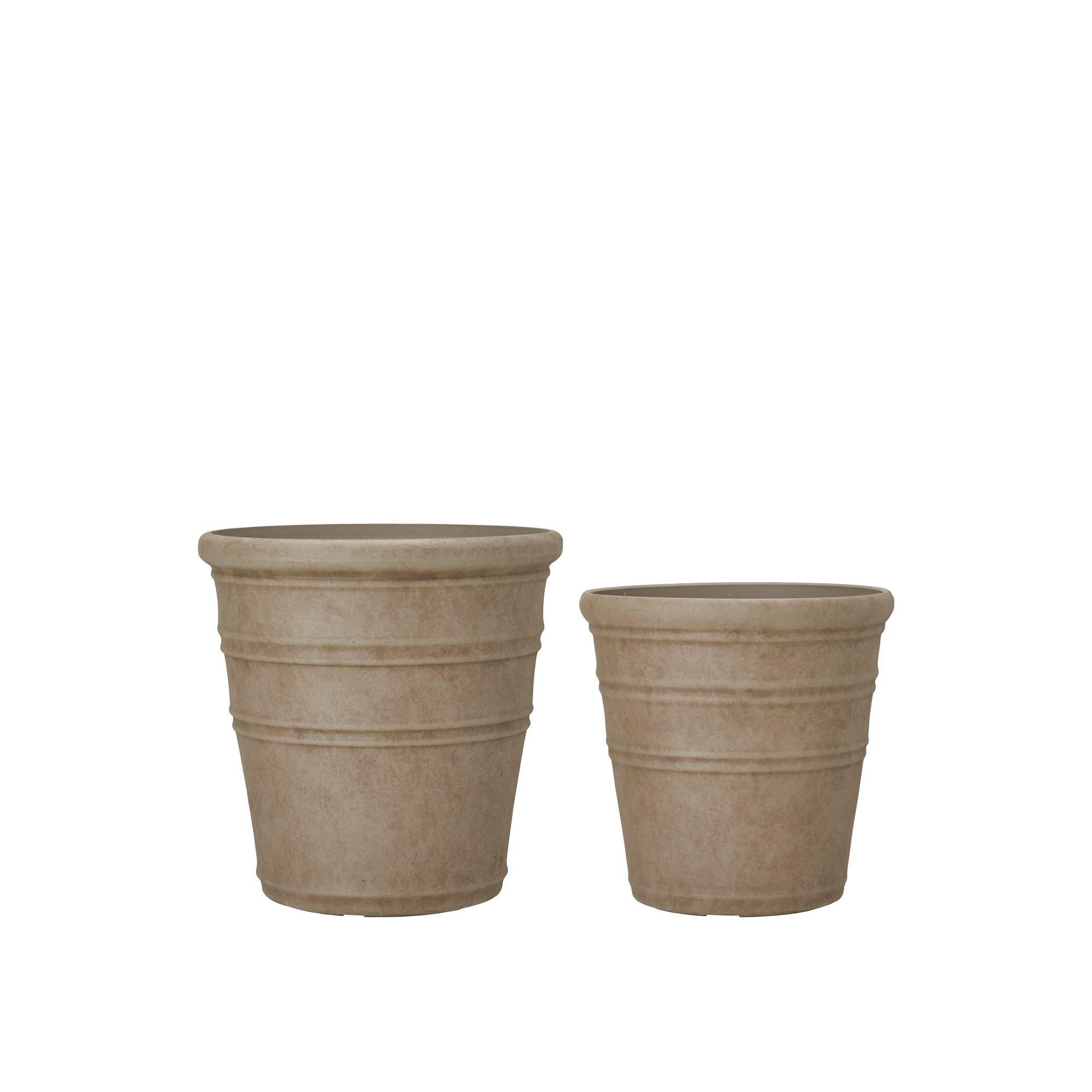 MAJVOR Pot S/2 Antique Brown - Antique Brown - 40x41 35x34cm