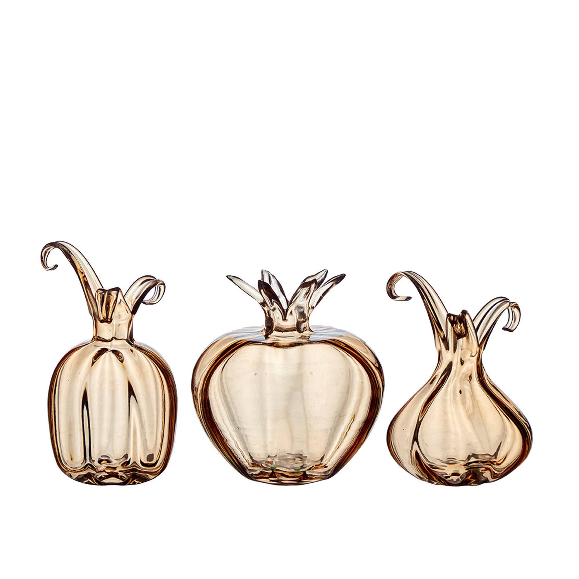 HARLYN Vase Mix Amber - Amber - 6x14 7x12 10x11cm