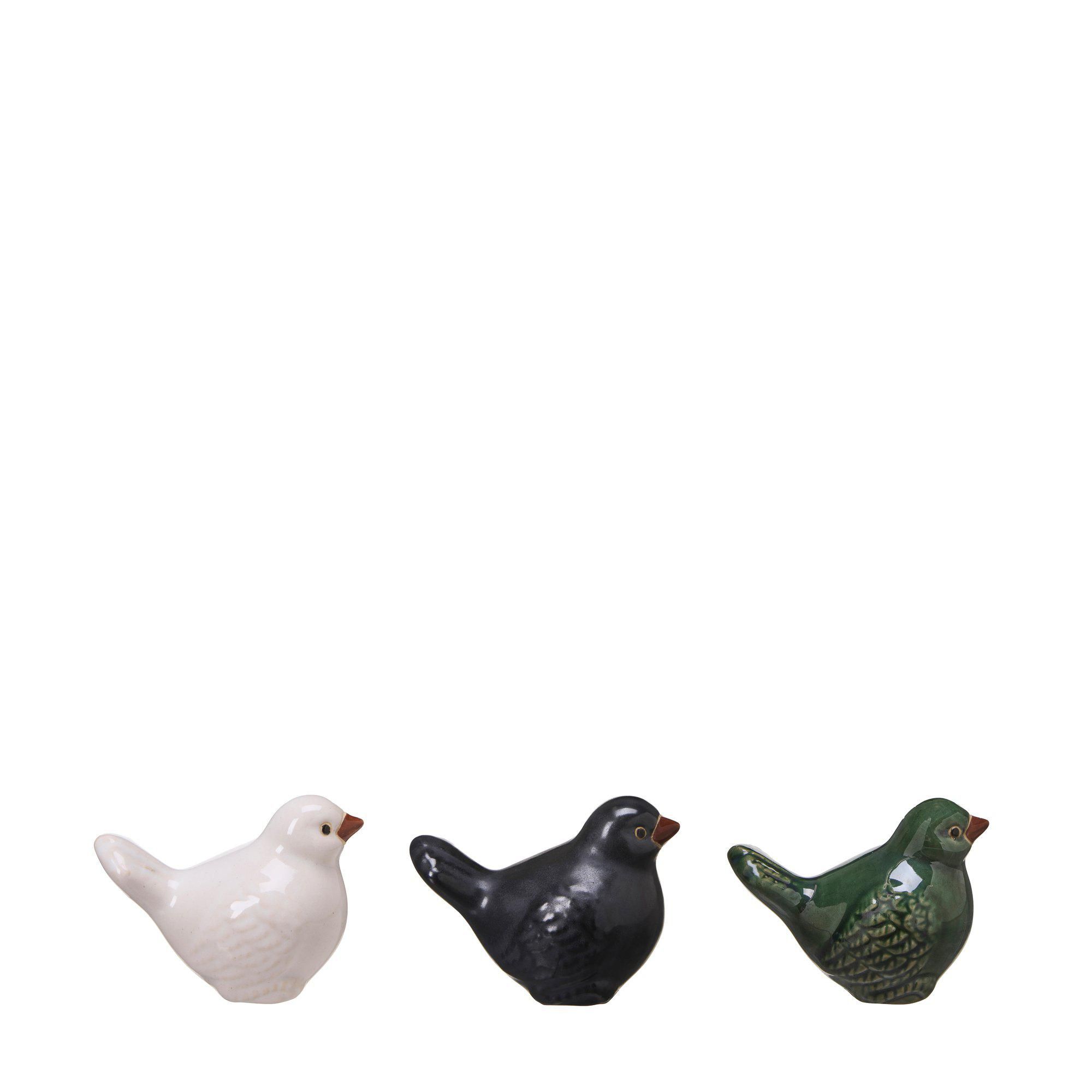 TURID Bird Mix Black, Green, White - Black, Green, White - 7x11x7cm