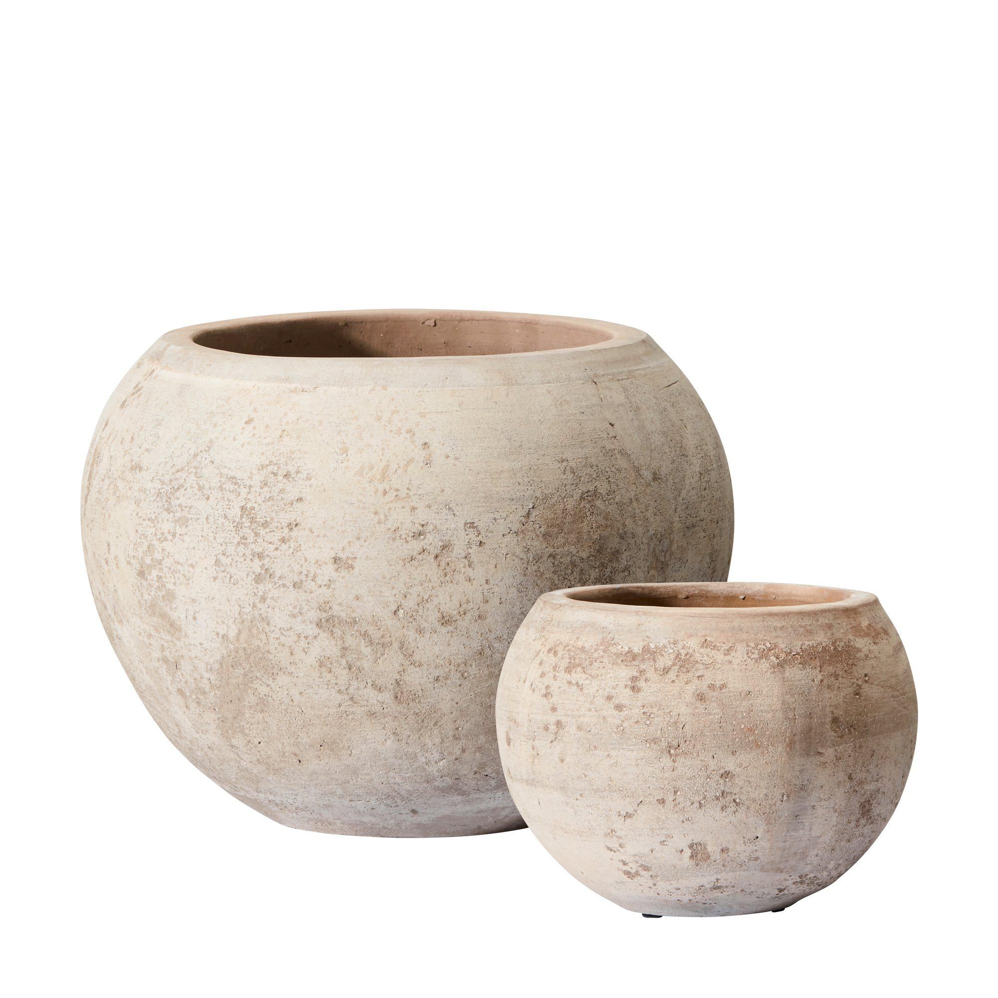 KATE Pot S/2 Antique Terracotta - Antique Terracotta - 35x26 22x17cm