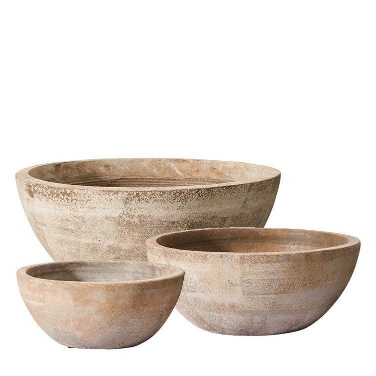KATE Planter S/3 Antique Terracotta - Antique Terracotta - 46x18 37x15 28x12cm