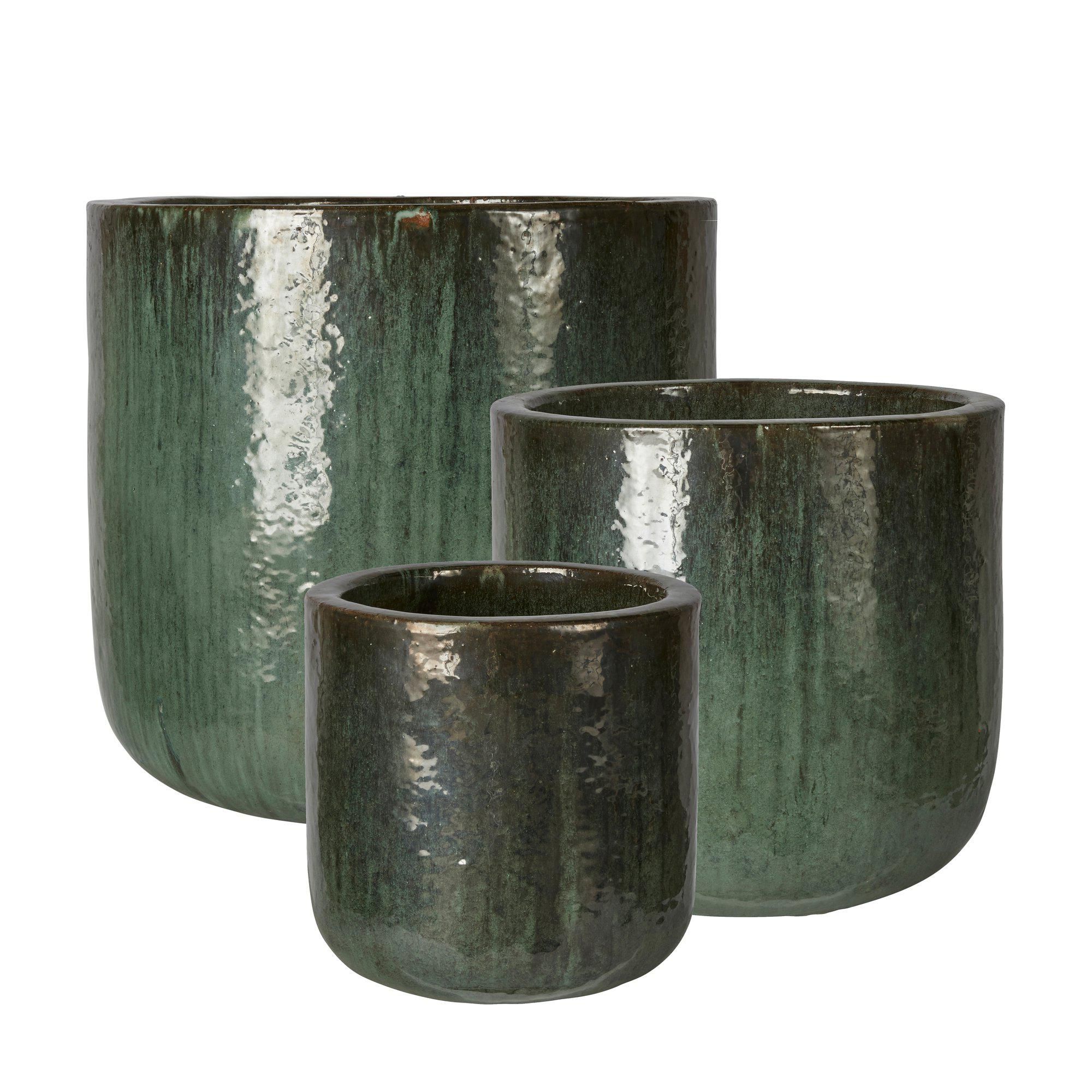 ELLA Pot S/3 Jade Green - Jade Green - 46x43 36x35 28x27cm