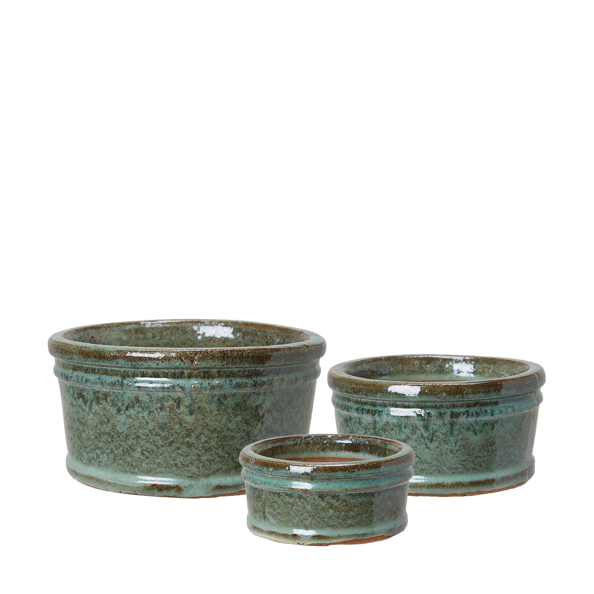 ELLA Planter S/3 Jade Green - Jade Green - 27x14 21x111 17x8cm