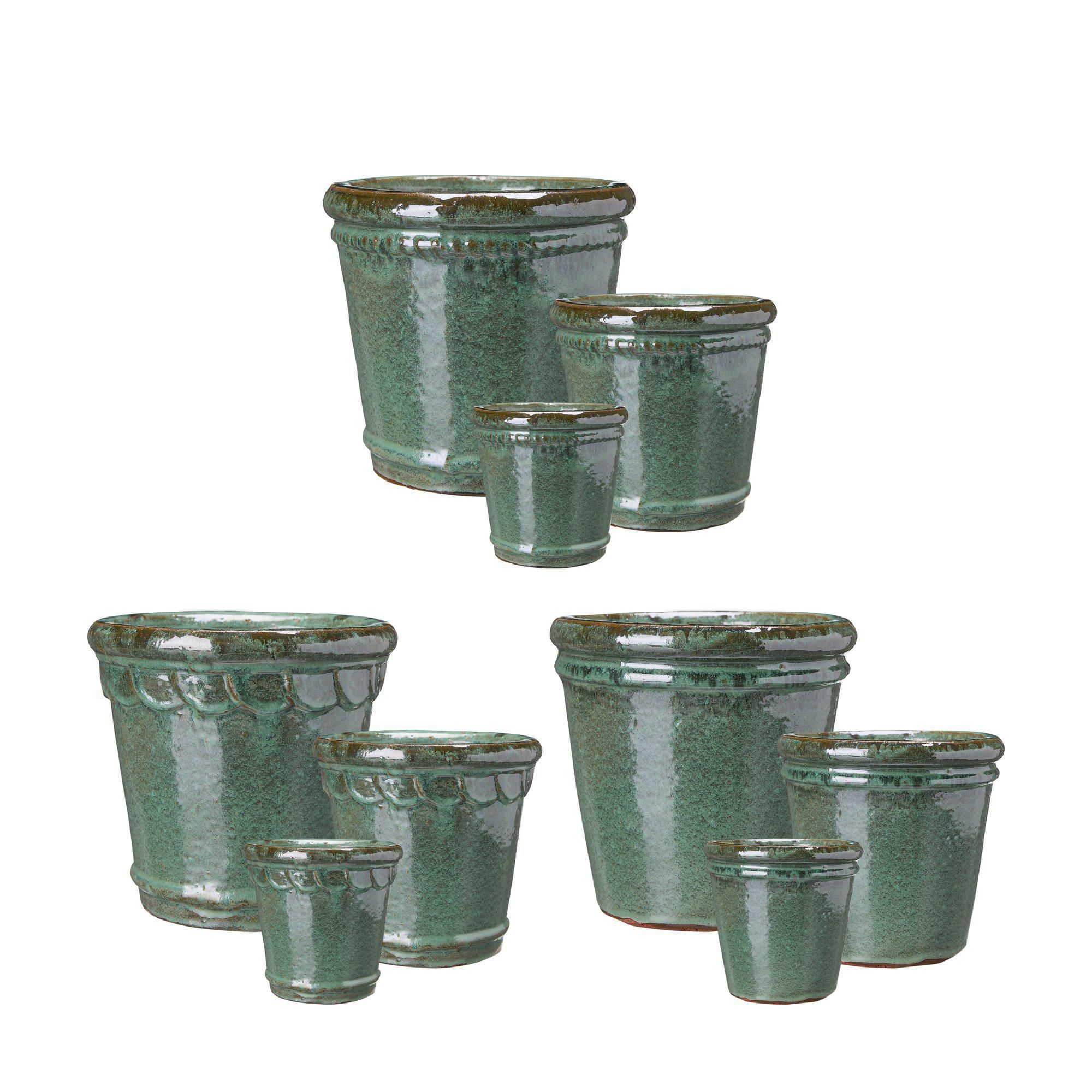 FIONA Pot S/3 Mix Jade Green - Jade Green - 43x41 31x29 22x21cm