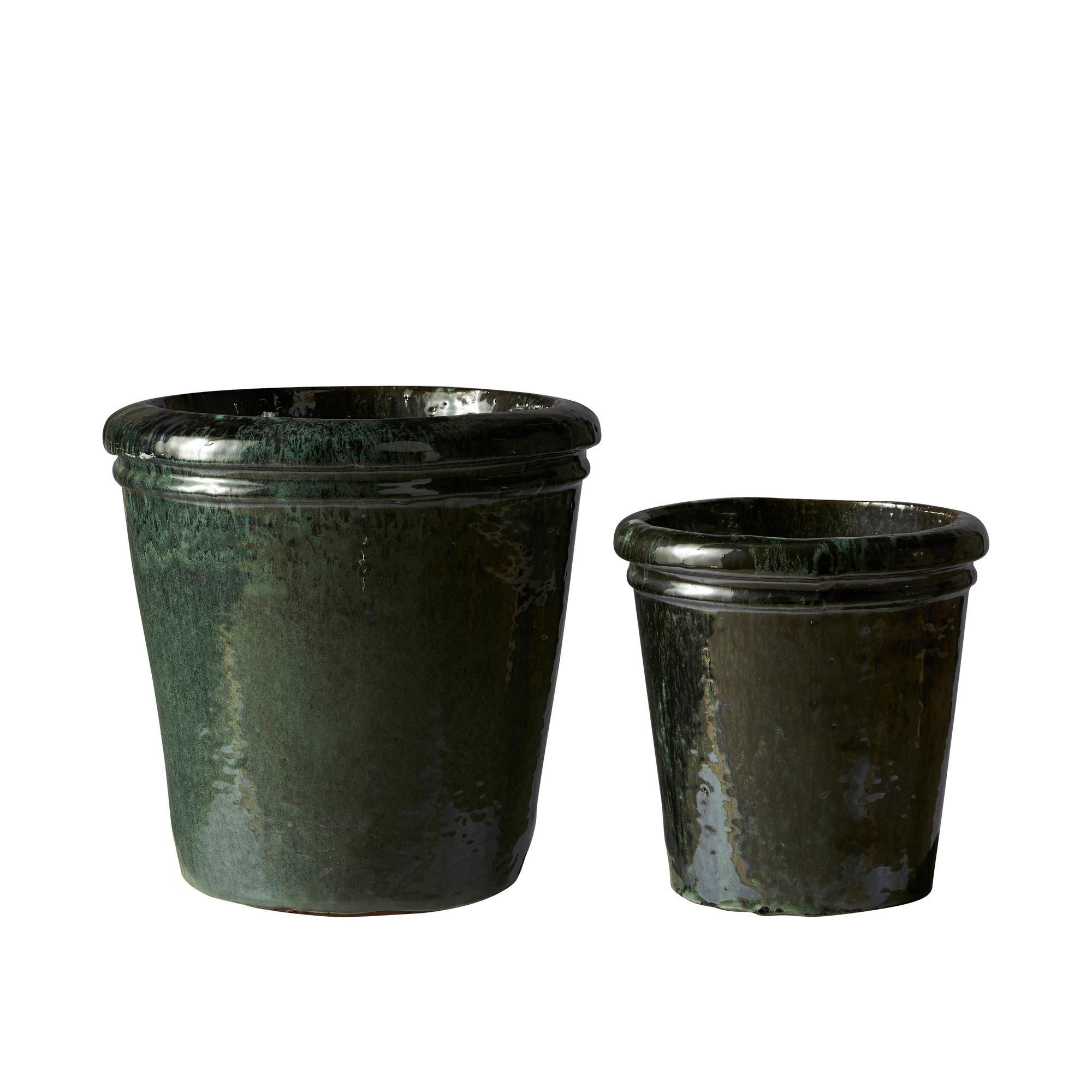 LUCY Pot S/2 Jade Green - Jade Green - 32x31 24x24cm