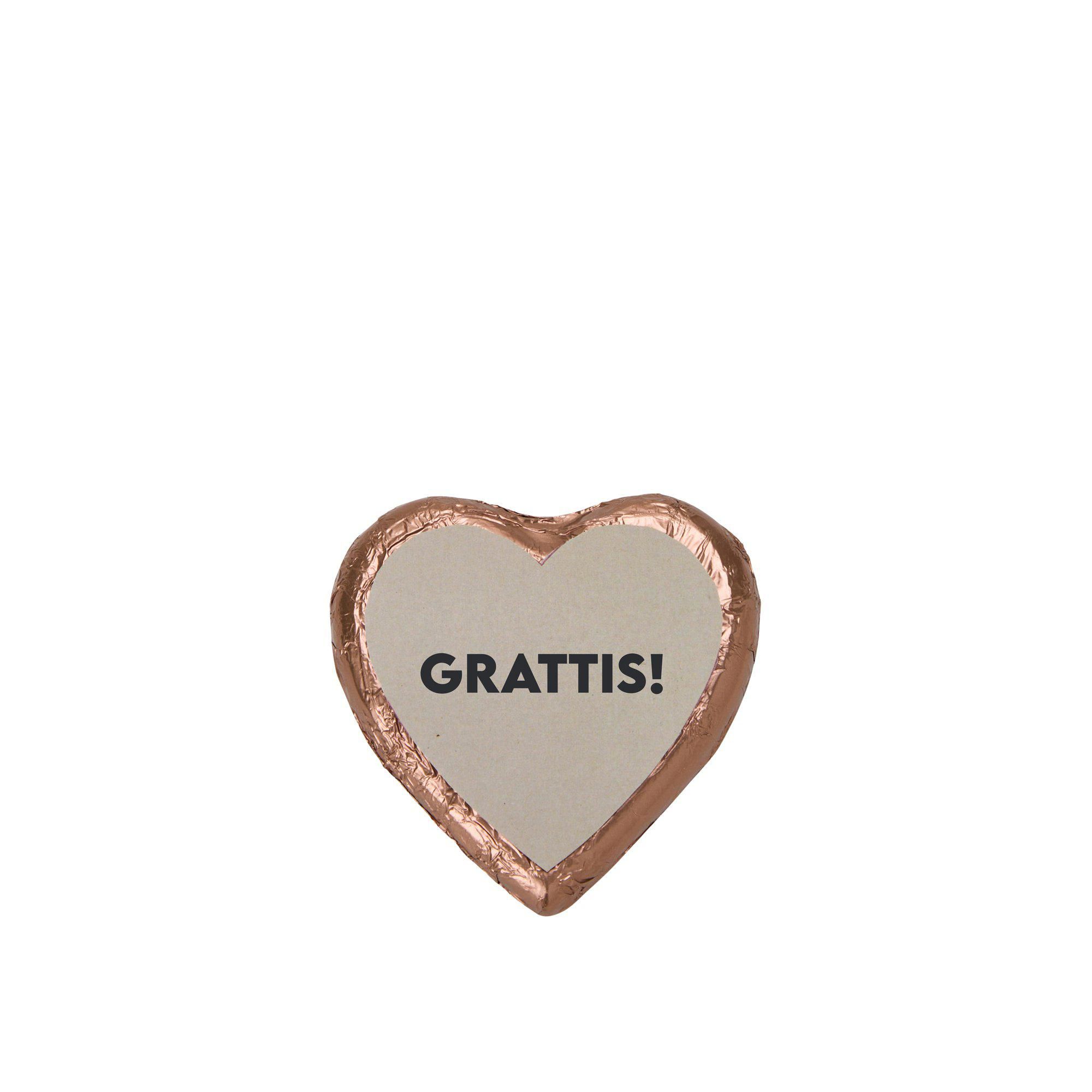 CHOKLADHJÄRTA 70% Grattis/Natur - Grattis/Natur - 6x1x6cm