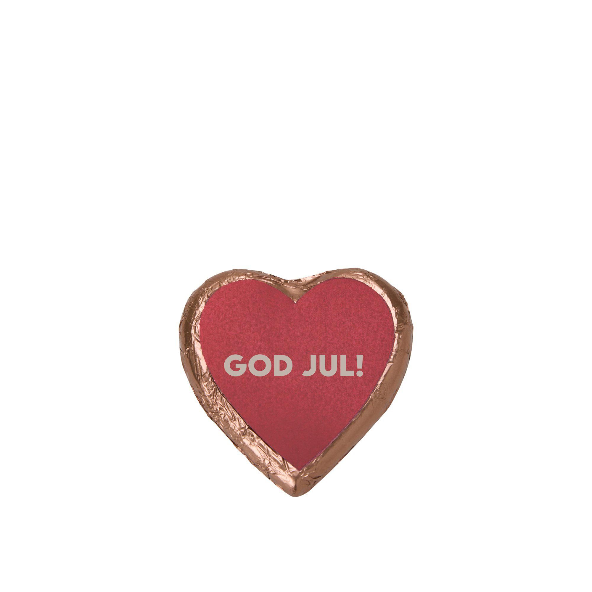 CHOKLADHJÄRTA 70% God Jul/Röd - God Jul/Röd - 6x1x6cm