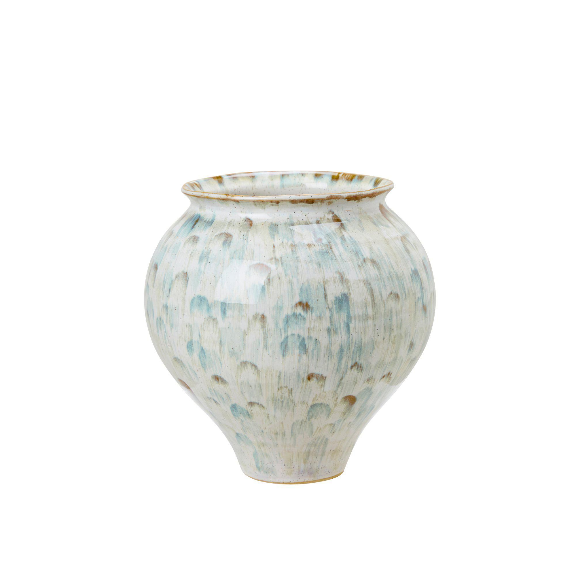 CARMEN Urna Vit/Blåmelerad - Vit/Blåmelerad - 30x29cm