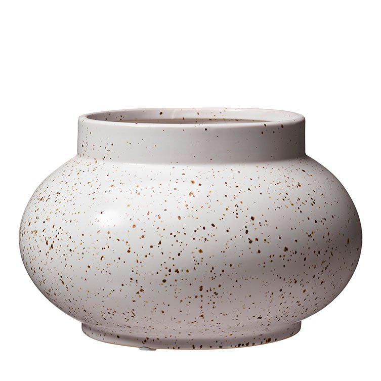Keyla Kruka Vit prickig Matt - Vit prickig Matt - 21x13cm
