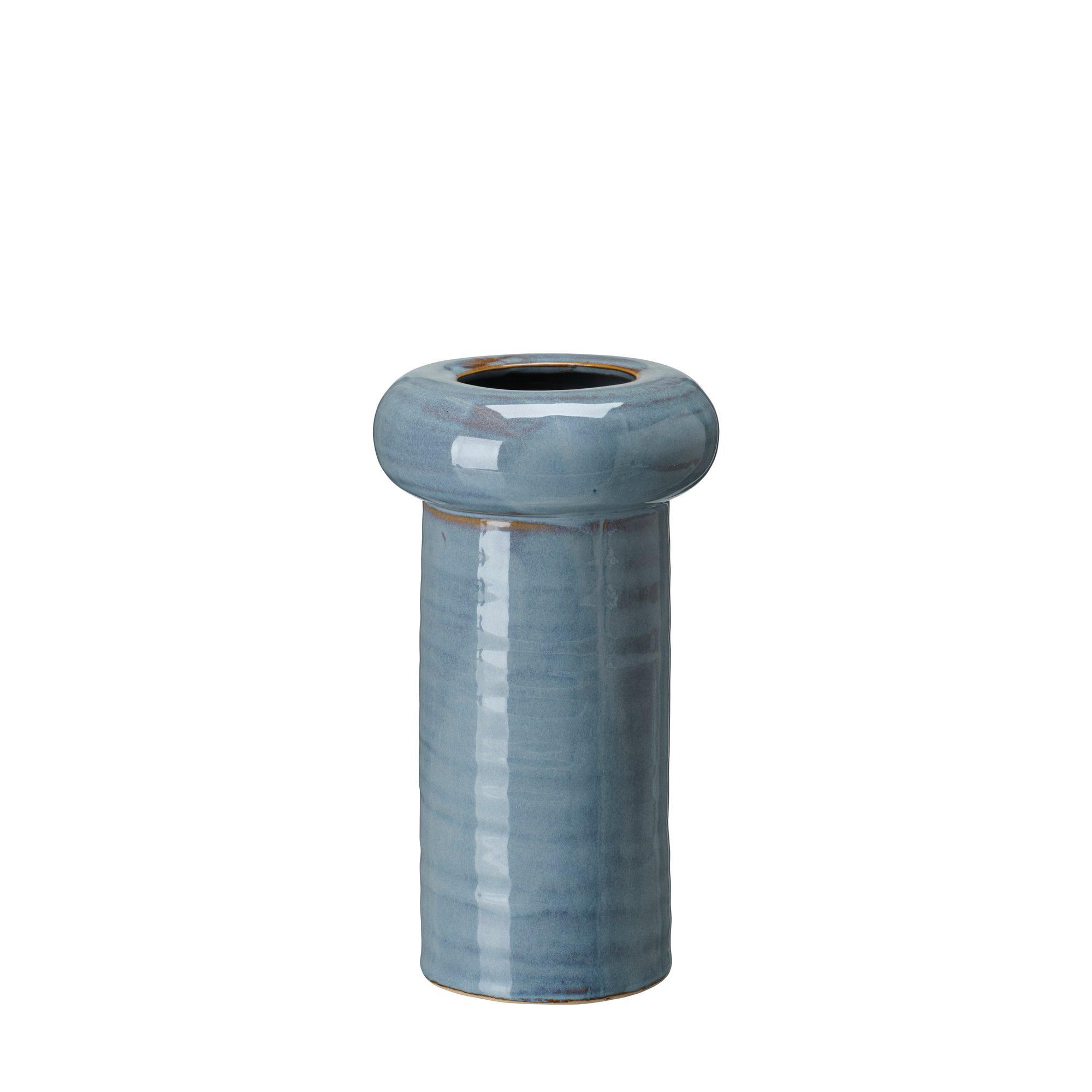 LAURA Vase Dusty Blue - Dusty Blue - 12x22cm