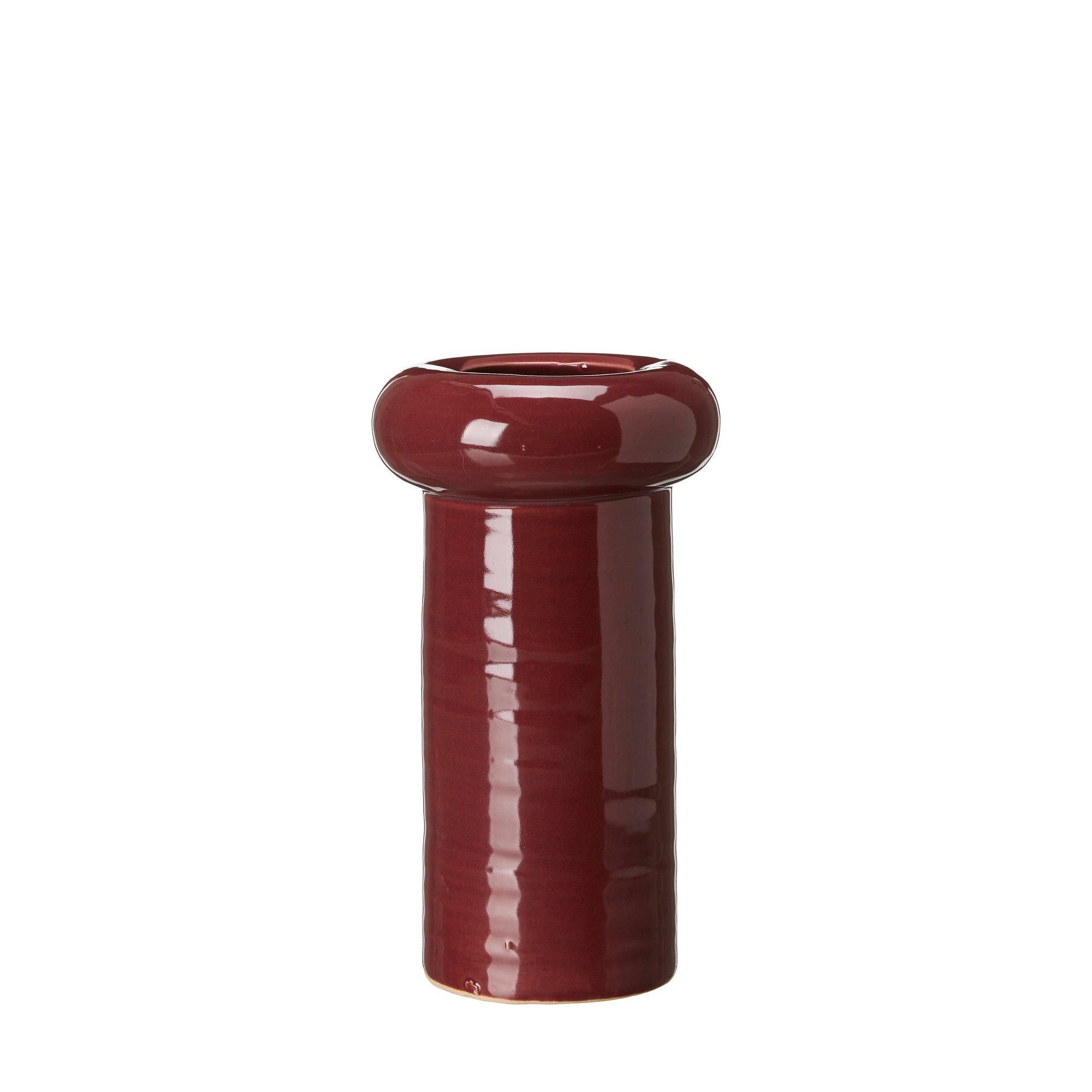 LAURA Vase Burgundy - Burgundy - 12x22cm