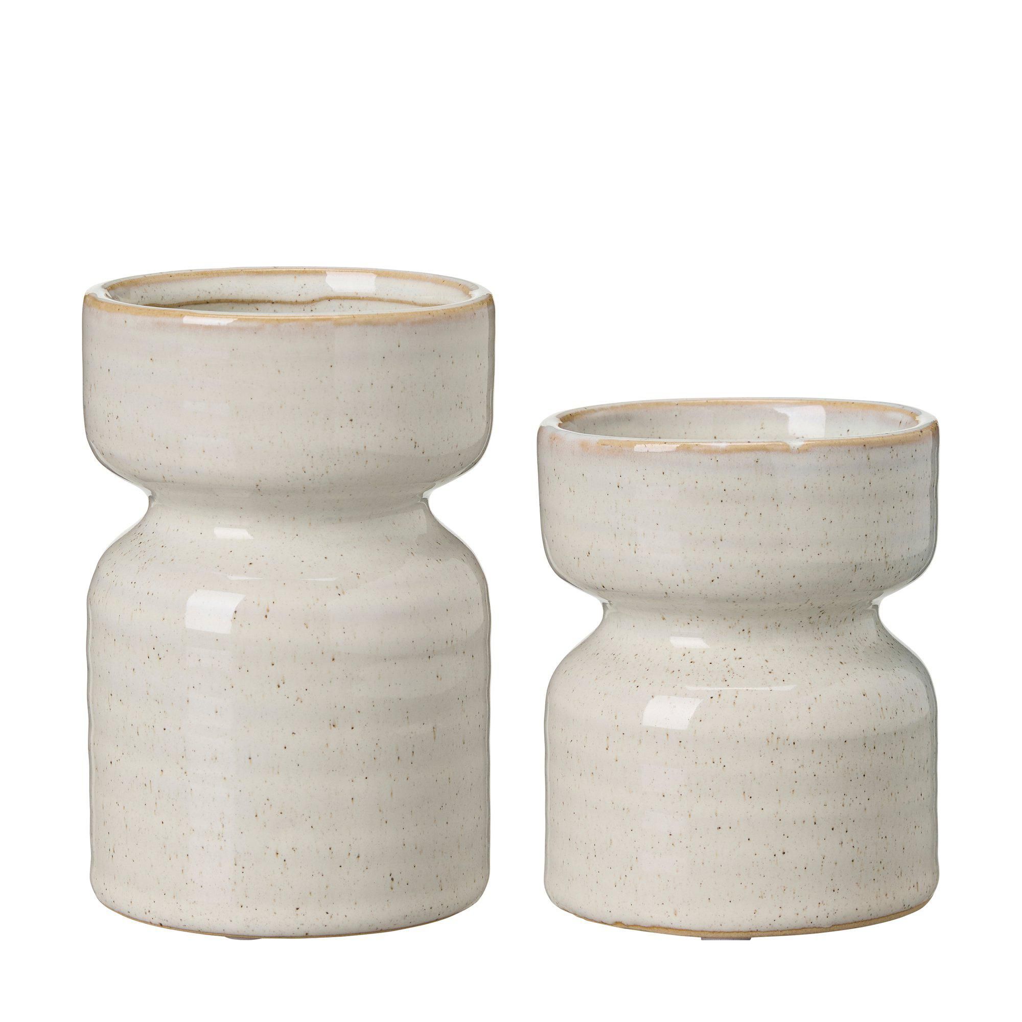 ELFRIDA Bulb Vase Mix Offwhite - Offwhite - 8x12 8x10cm