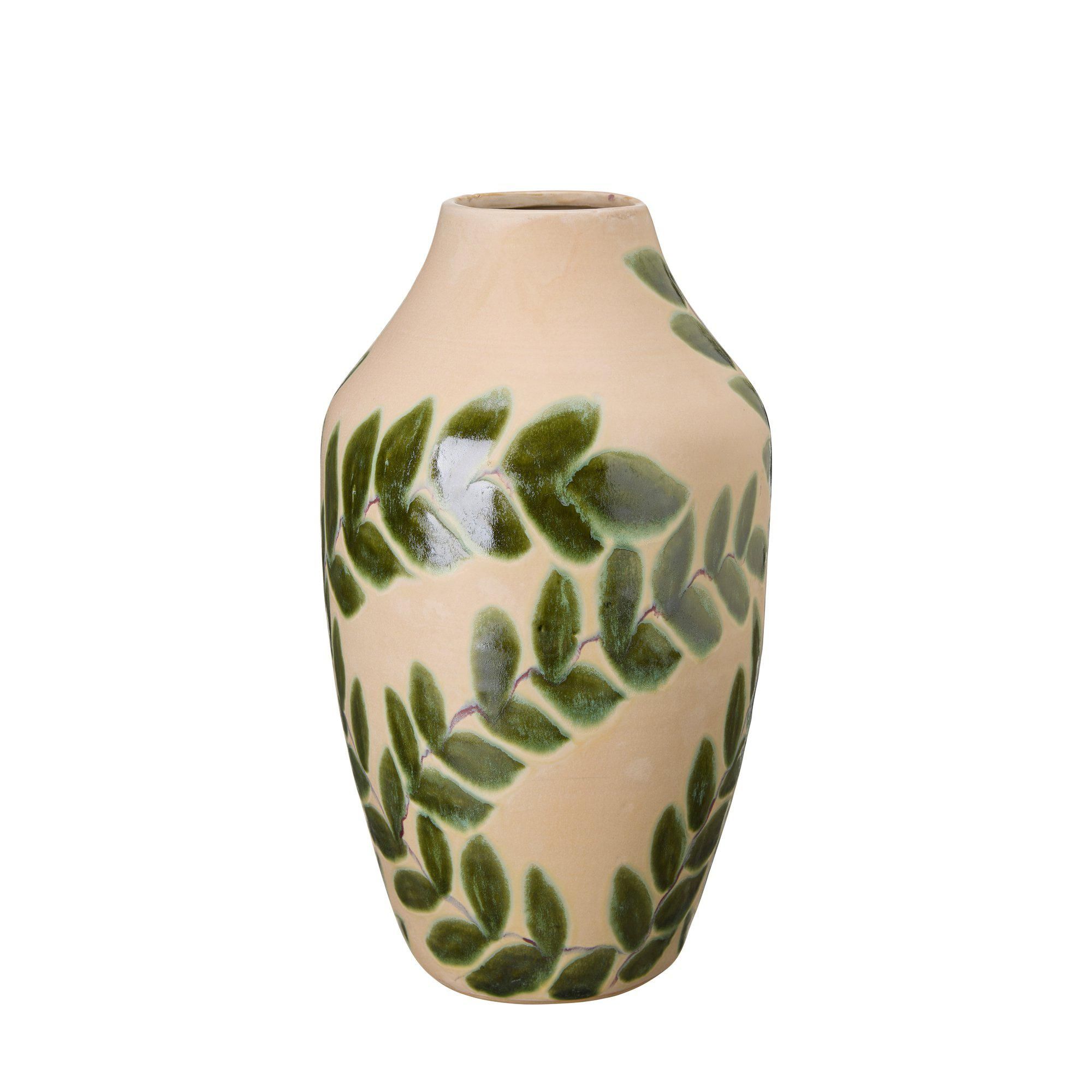 ESTELLE Vase Beige/Green - Beige/Green - 17x34cm