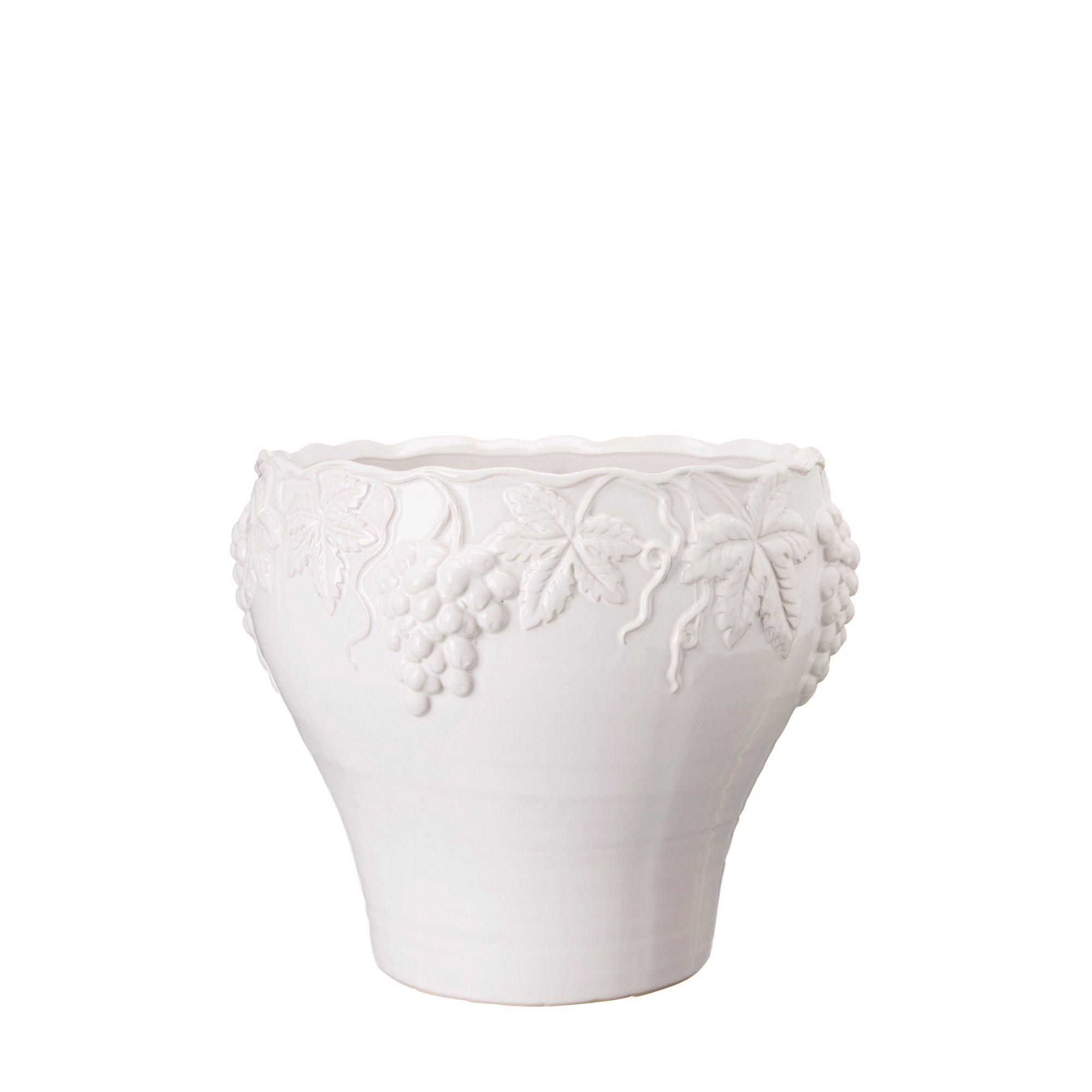 JANINA Pot White - White - 30x26cm