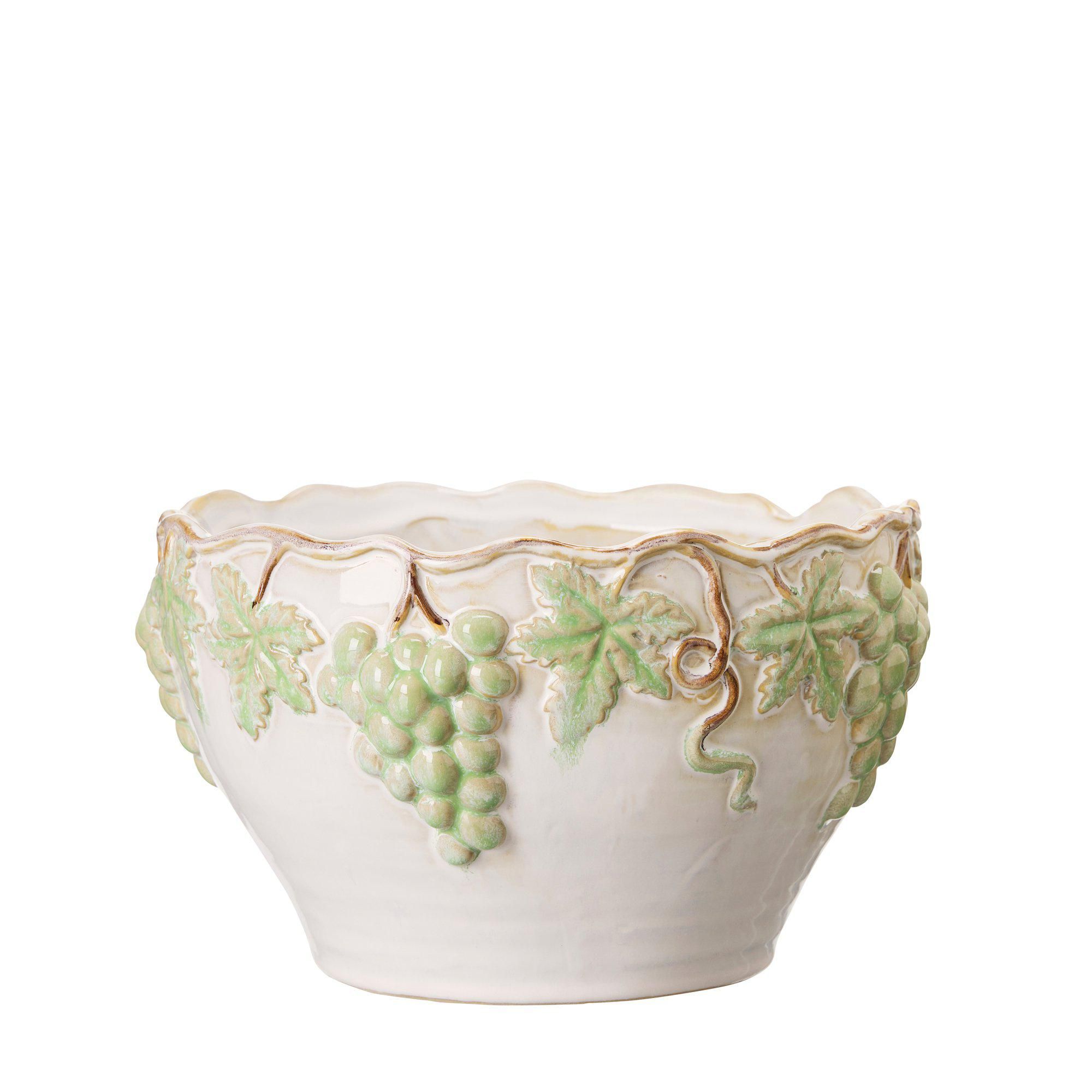 JANINA Plantering Vit/Grön - Vit/Grön - 24x14cm