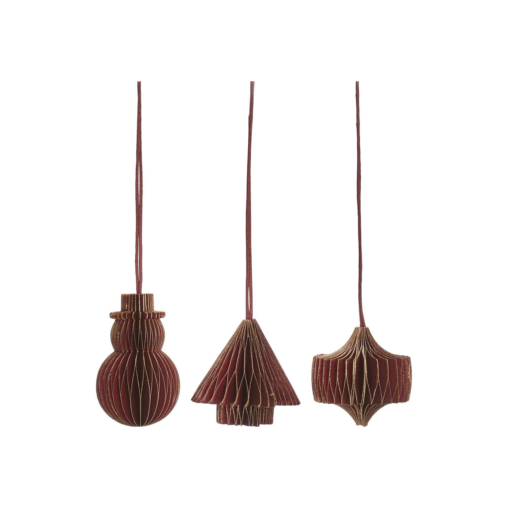 ORNAMENT Mix in Box Burgundy - Burgundy - 4 4 5cm