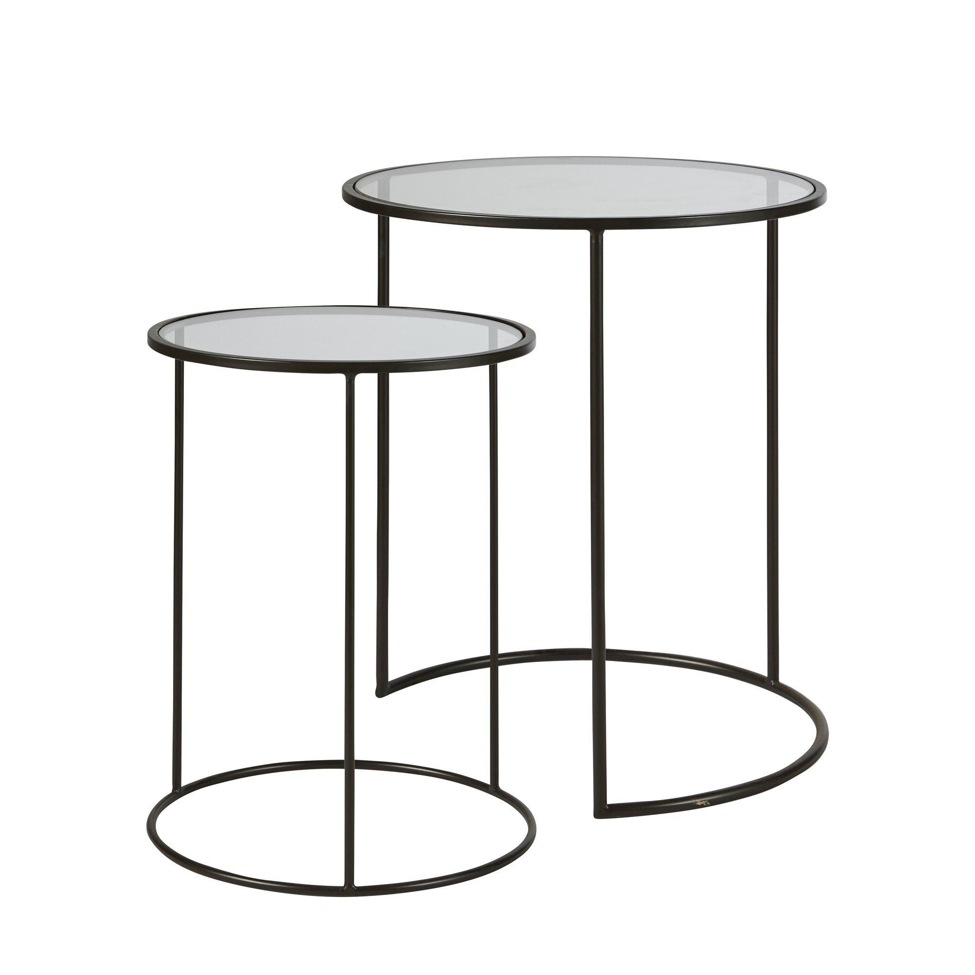 LISSABON Table S/2 Black - Black - 40x56 40x51cm