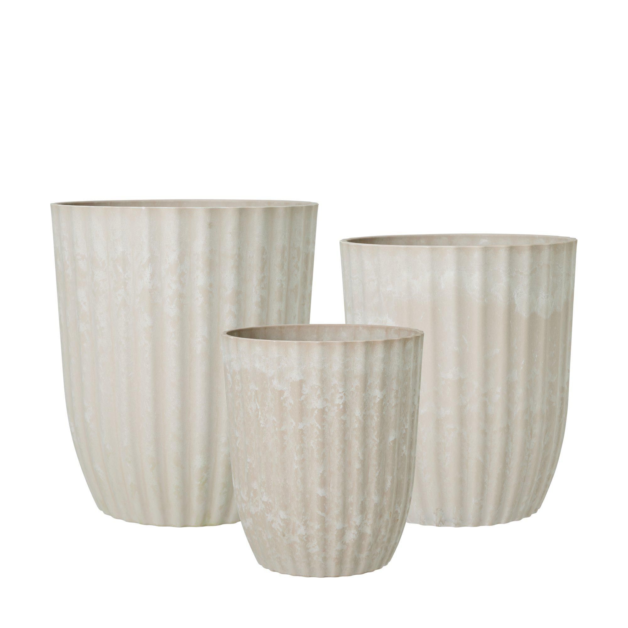 YODIT Pot S/3 Sand Melange - Sand Melange - 29x34, 26x30,