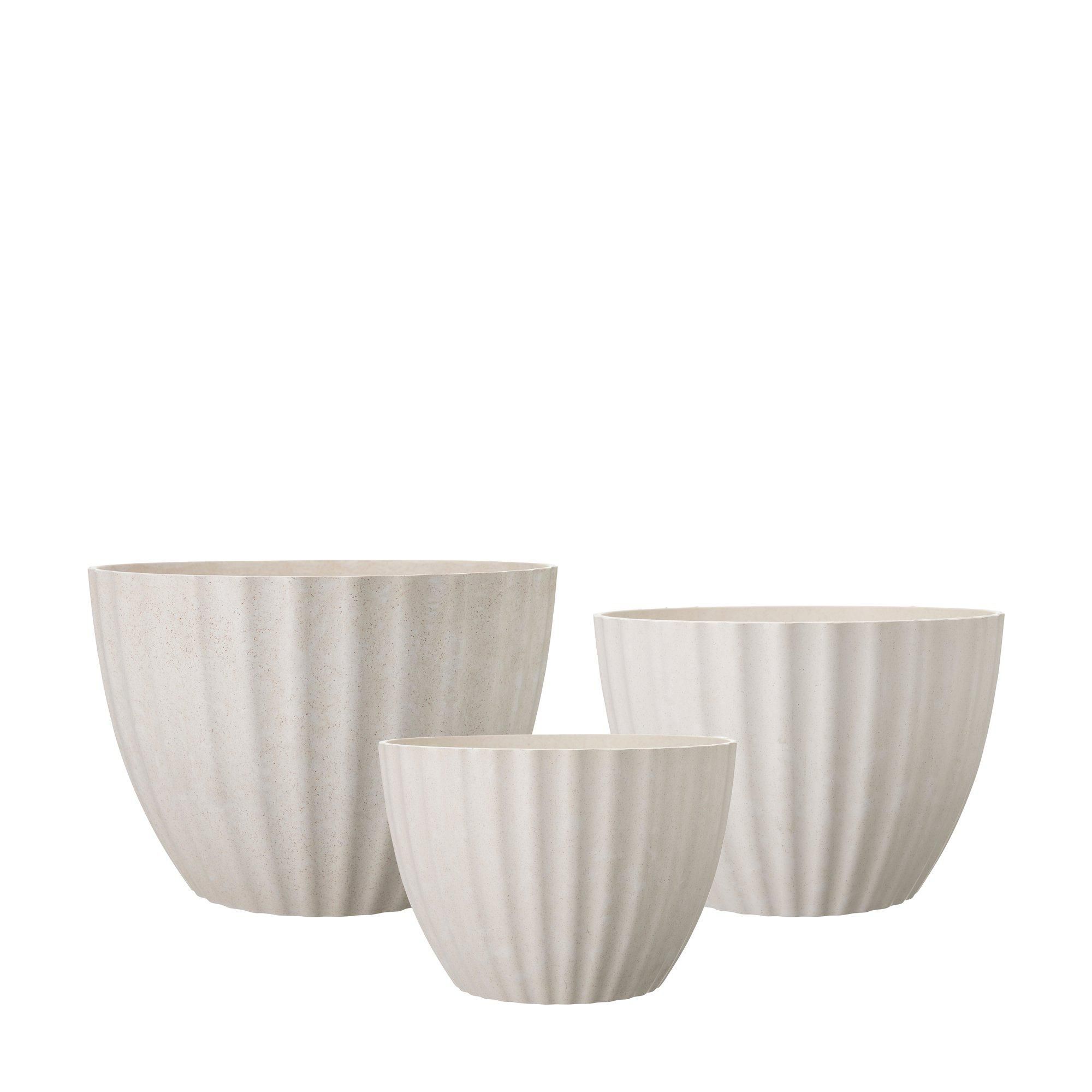 YVETTE Kruka 3/S Offwhitemelerad - Offwhite Melerad - 35x24 31x21 27x19cm