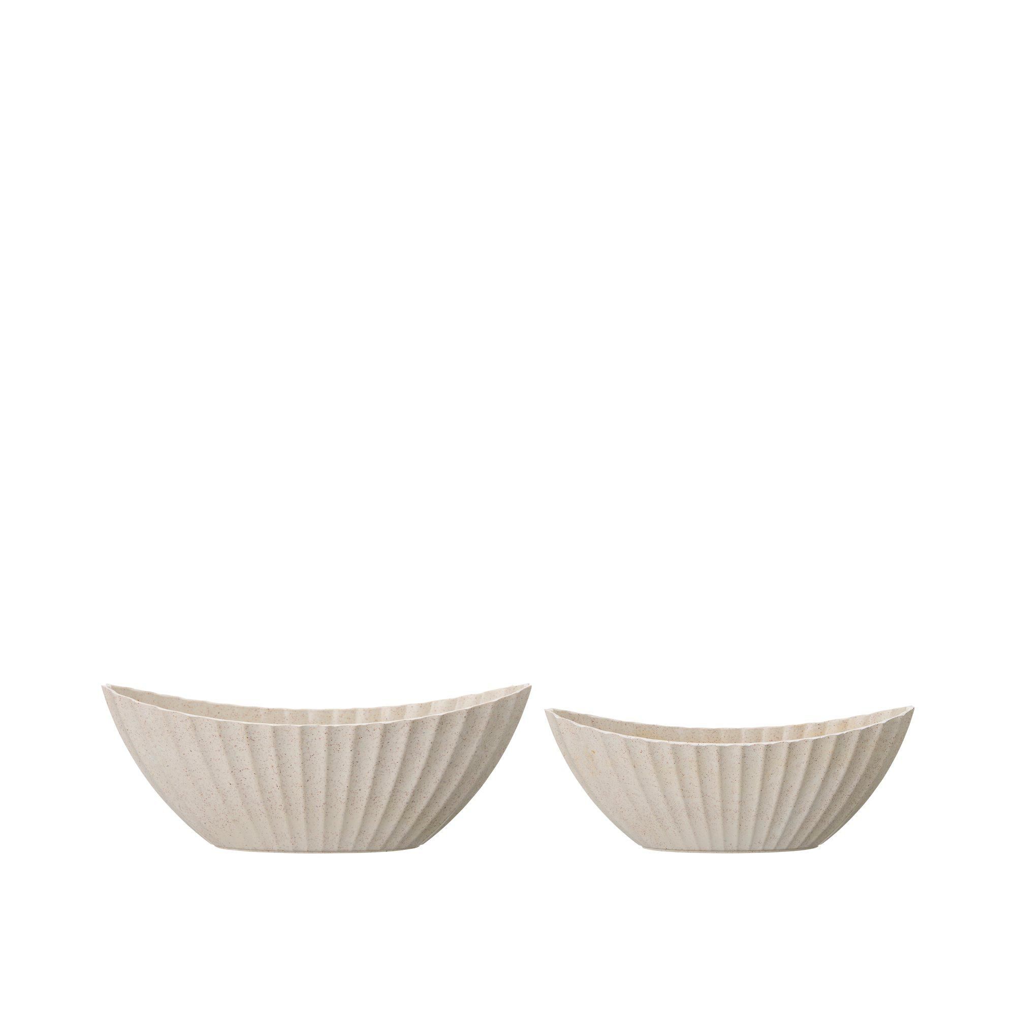 YVETTE Oval Plantering 2/S Offwhitemelerad - Offwhite Melerad - 28x12x11 24x10x9cm