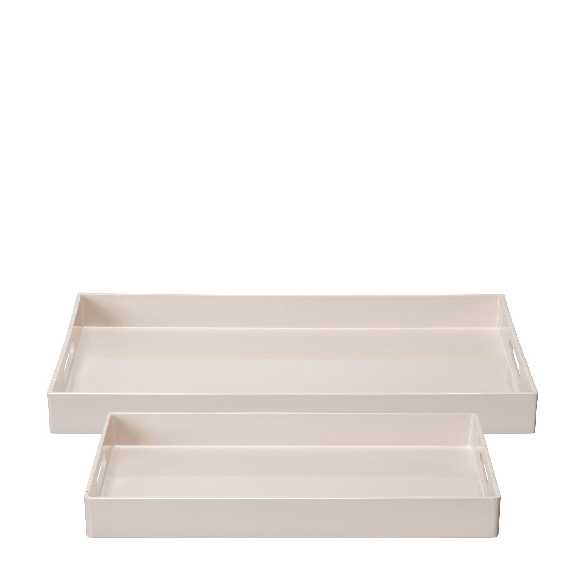 MAI Tray S/2 Beige - Beige - 46x30x4 40x26x4cm
