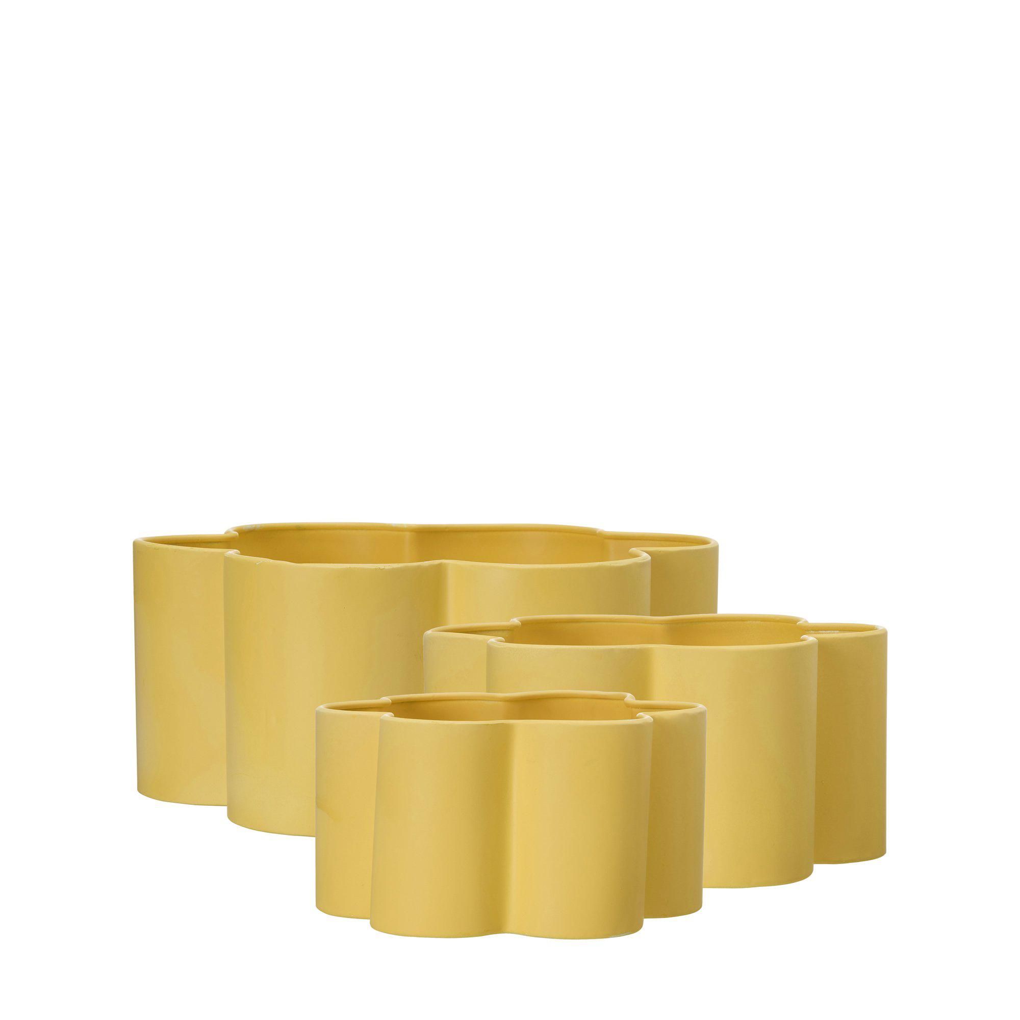 BLOOM Plantering 3/S Gul - Gul - 28x12 23x11 19x10 cm