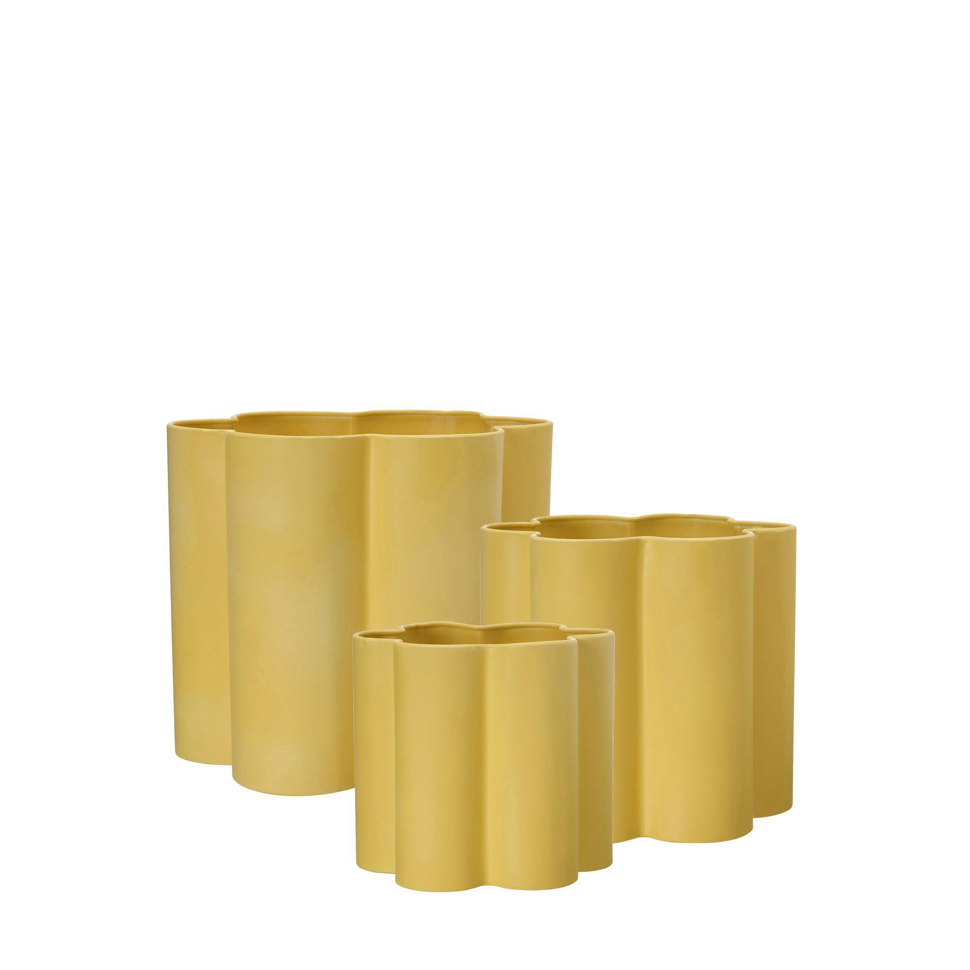 BLOOM Kruka 3/S Gul - Gul - 25x28 21x23 17x19 cm