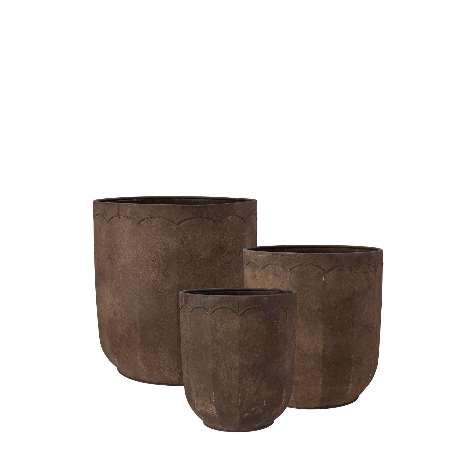 TOVA Kruka S/3 Rust - Rust - 42x45 36x40 30x35cm