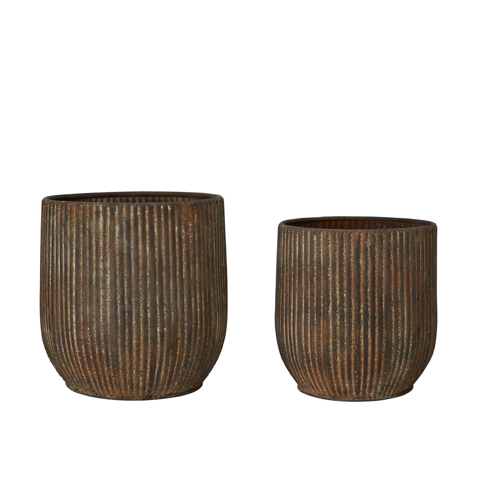 TILDA Pot S/2 Rust - Rust - 35x36 30x32cm