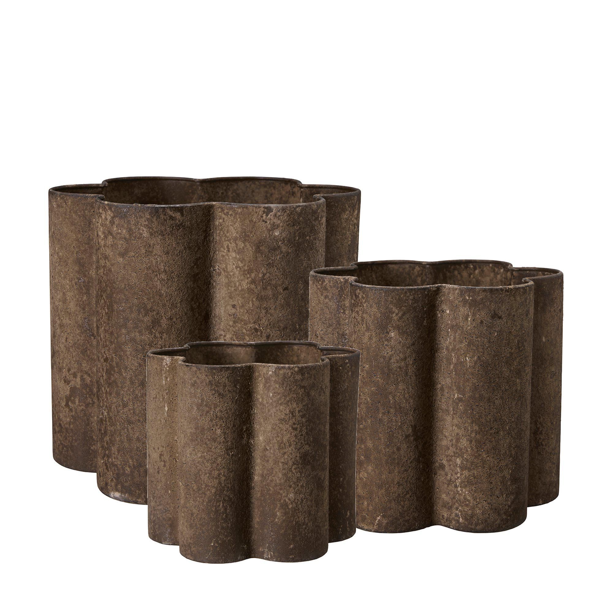 BLOOM Pot S/3 Rust - Rust - 25x28 21x23 17x19 cm