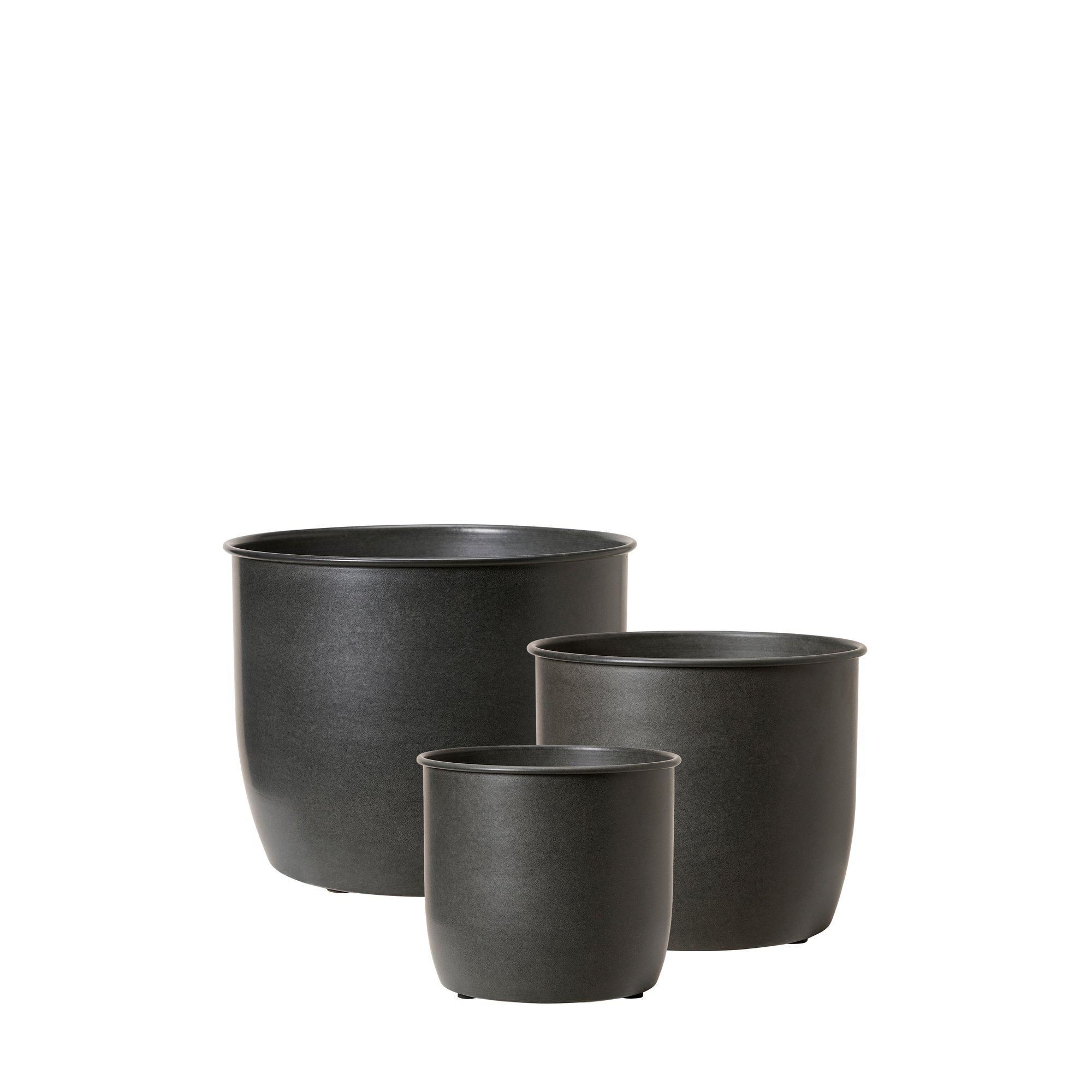 ELISA Pot S/3 Dark Grey - Dark Grey - 38x31 31x26 24x21cm