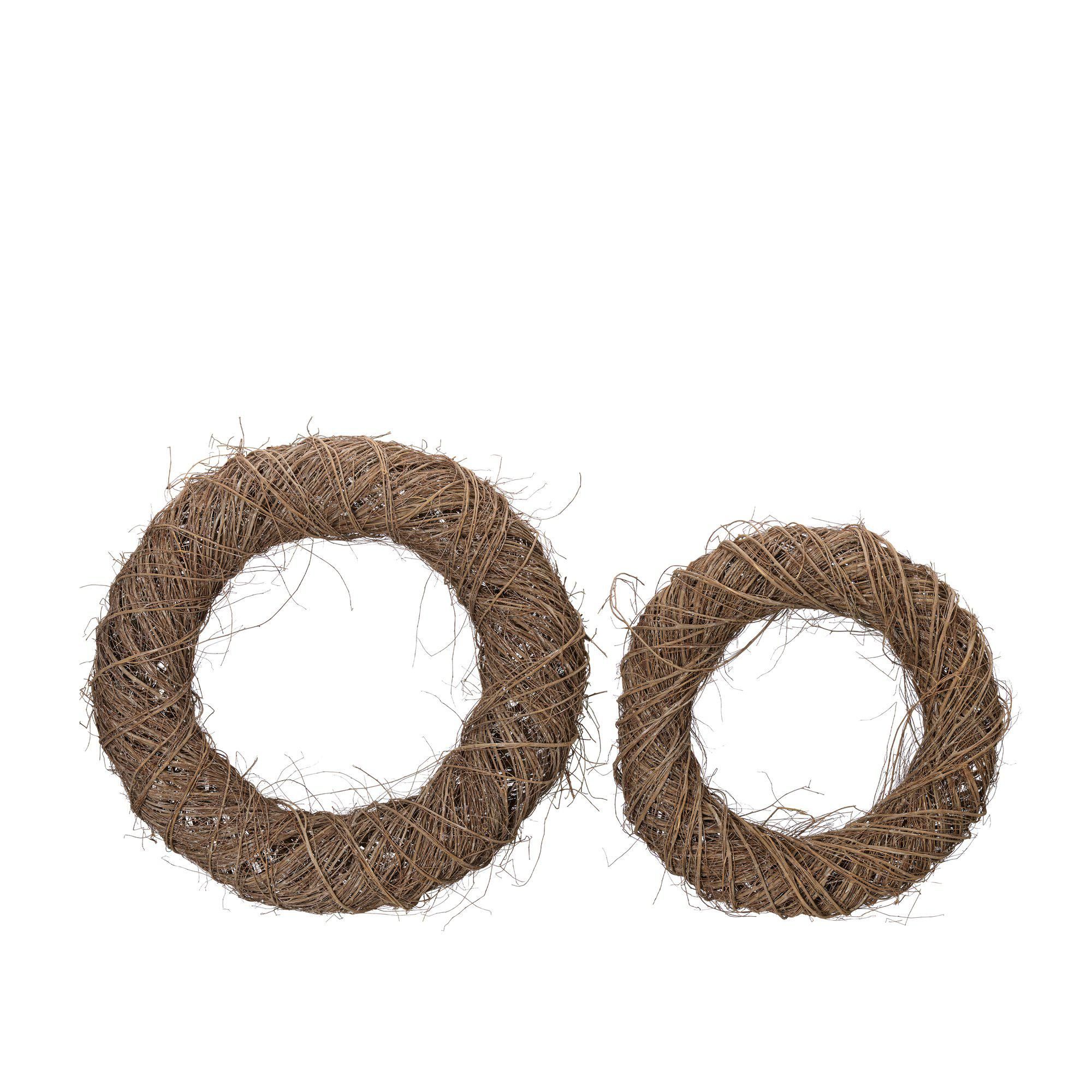 BERTA Wreath S/2 Natural - Natural - 70x14 60x12cm