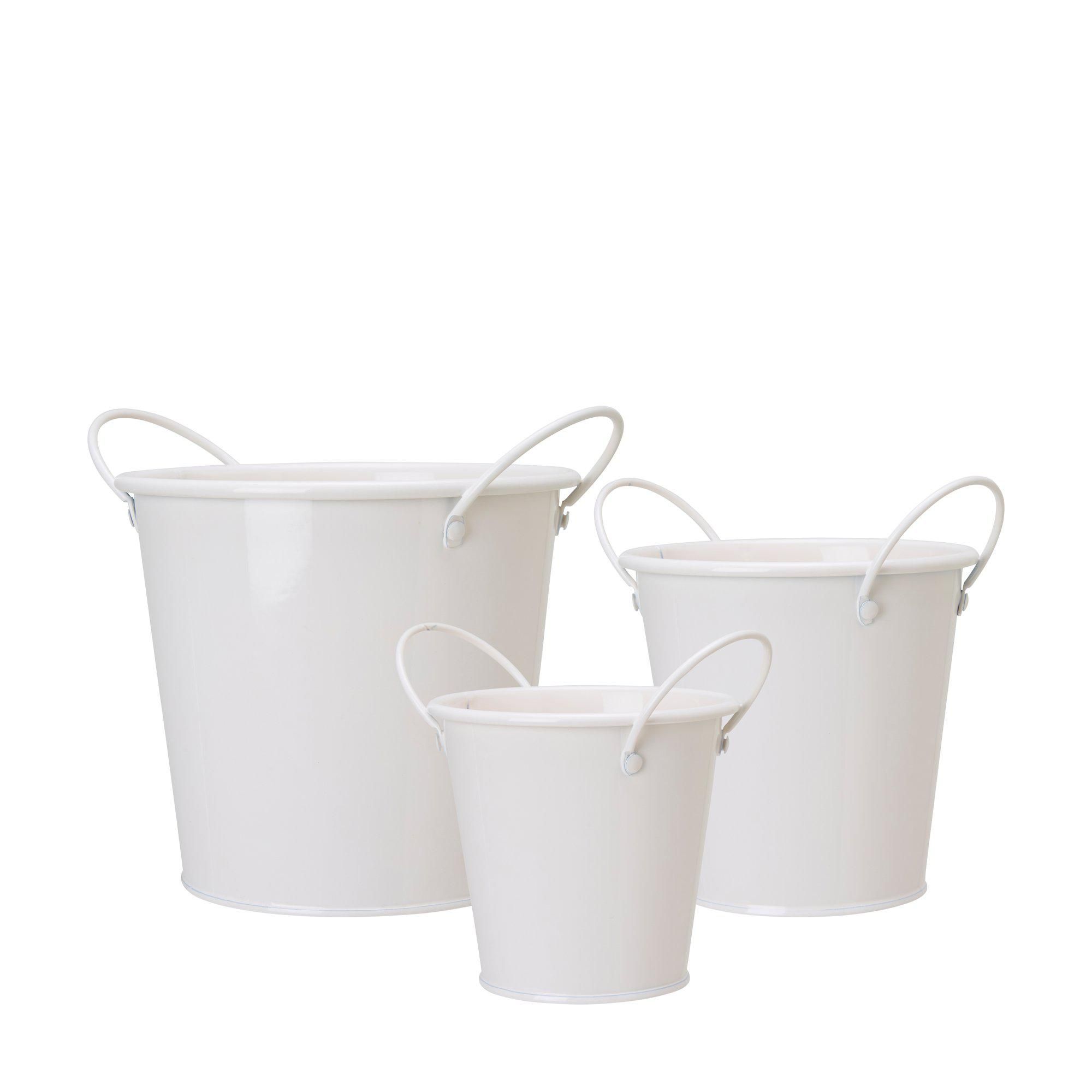 ALINA Pot S/3 White - White - 17x15+3 13x13+3cm