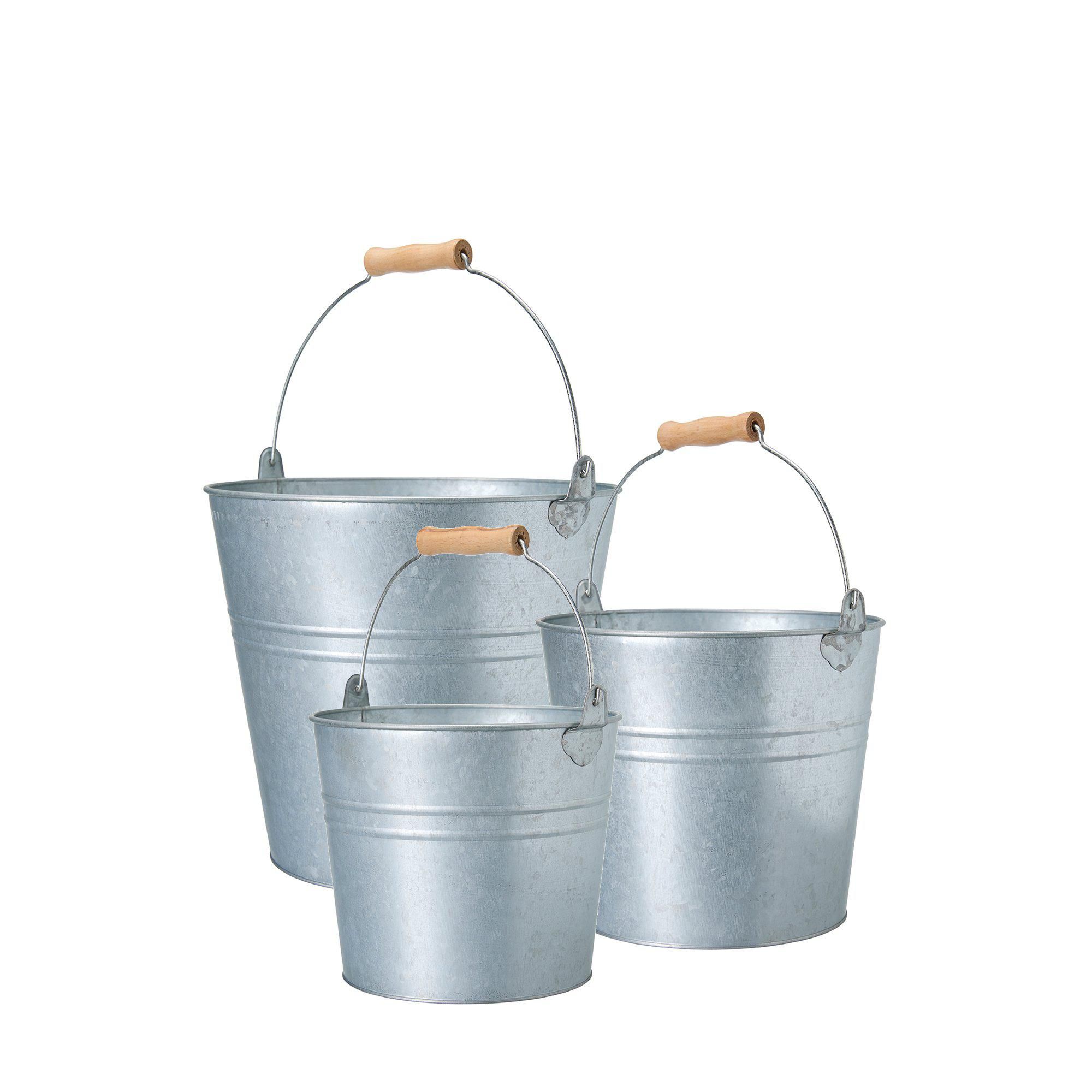 TESS Pot S/3 Zinc - Zinc - 28x25 23x20 20x17cm