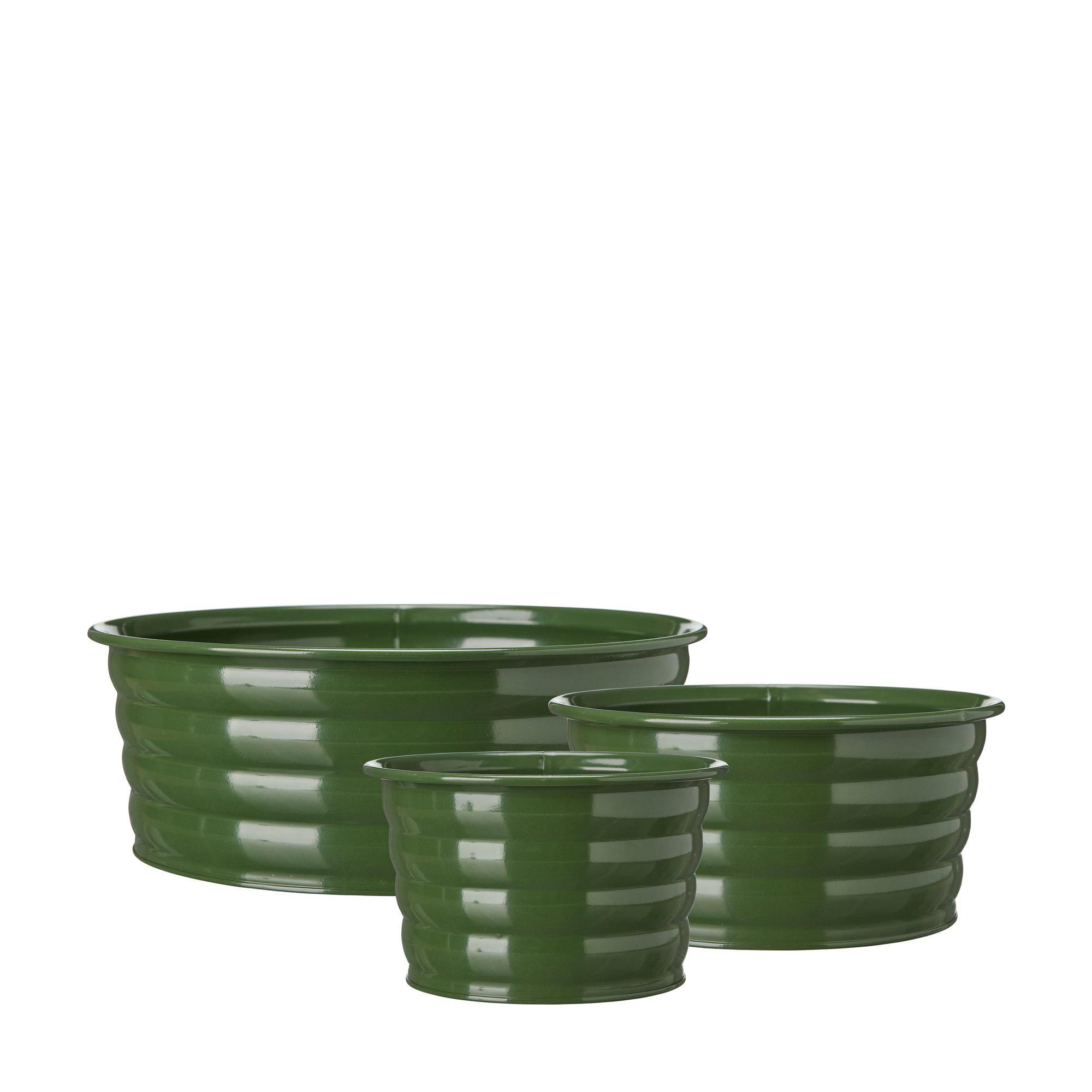 ALICE Planter S/3 Green - Green - 30x11 22x11 18x11cm